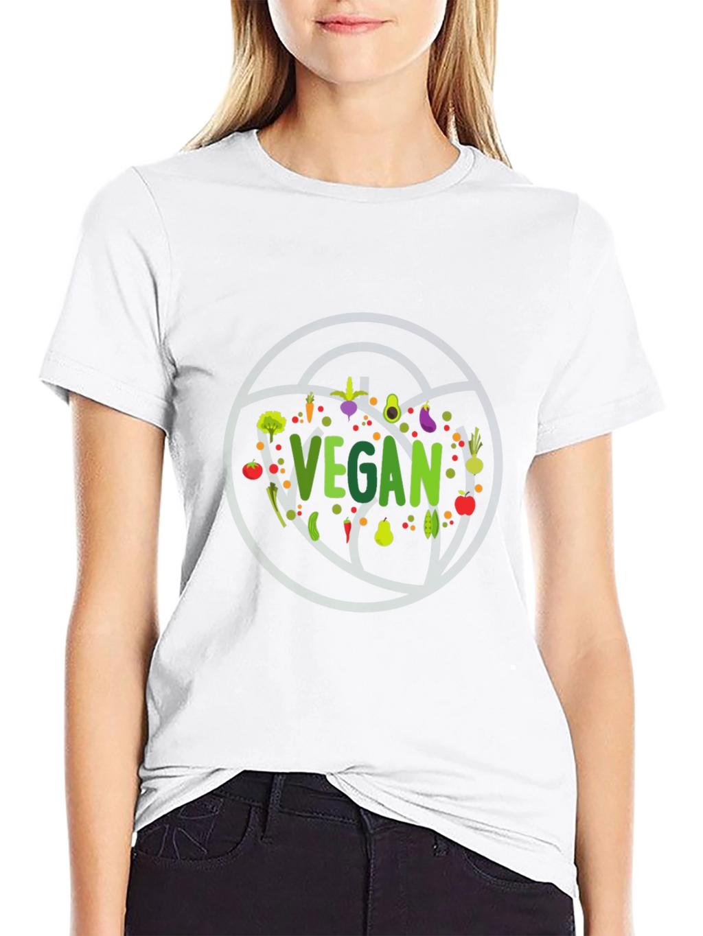 Vegan Graphic Print Black T-Shirt