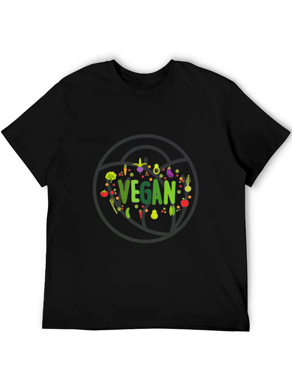 Vegan Graphic Print Black T-Shirt