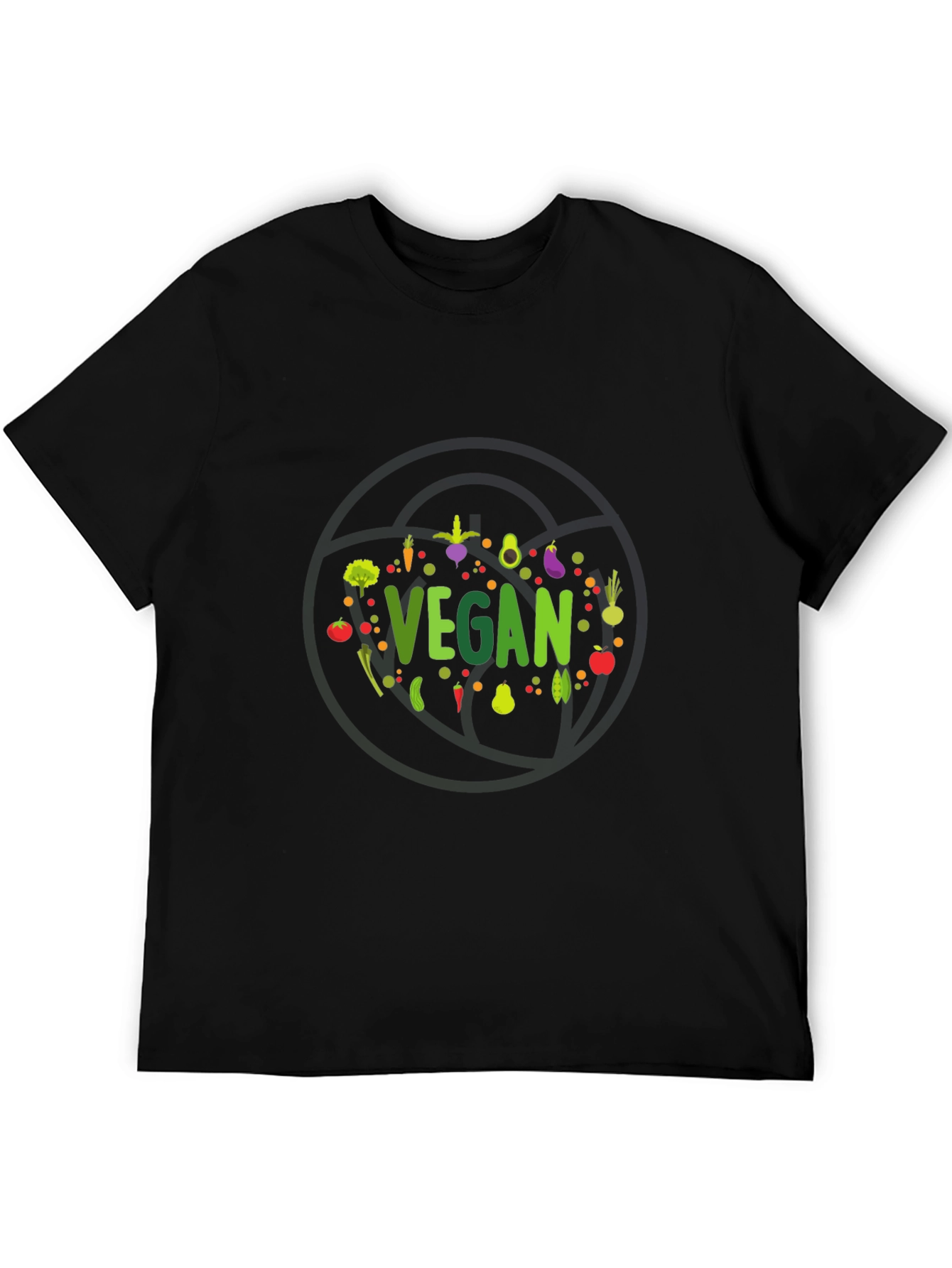 Vegan Graphic Print Black T-Shirt