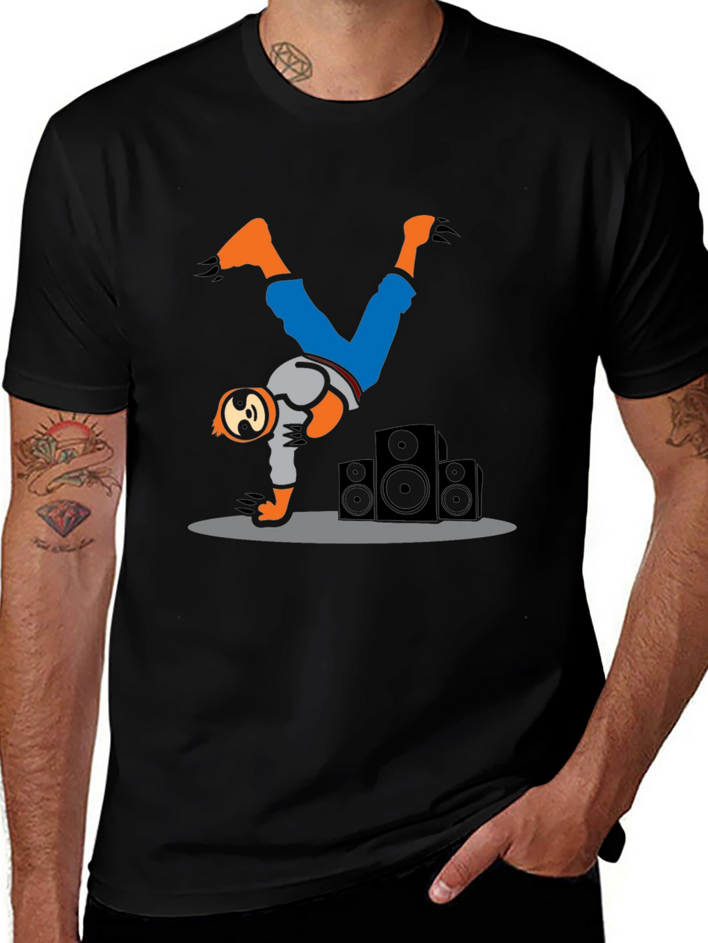 Sloth Breakdancing T-Shirt - Unique Graphic Tee