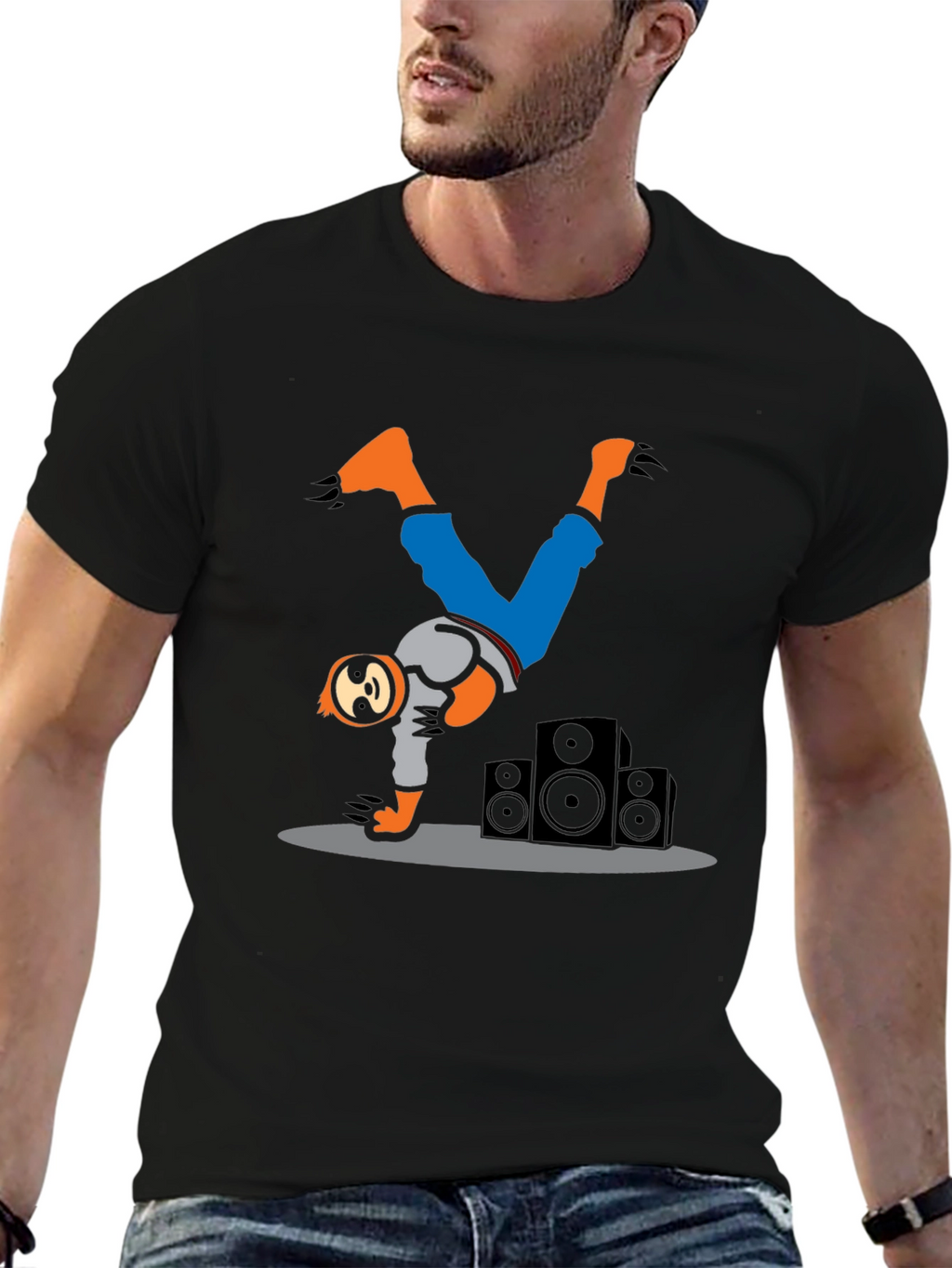 Sloth Breakdancing T-Shirt - Unique Graphic Tee