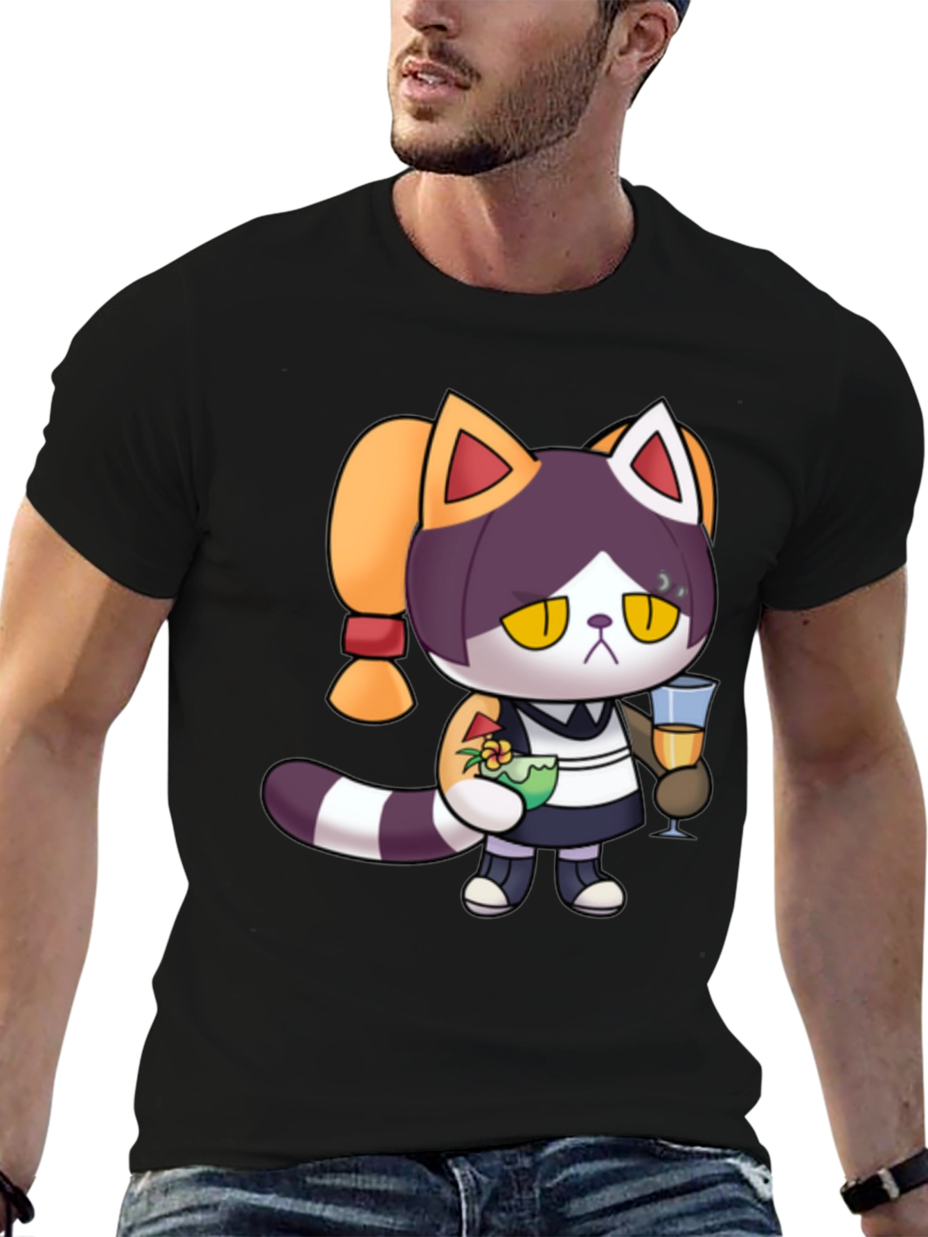Cool Cat Bartender Graphic Tee