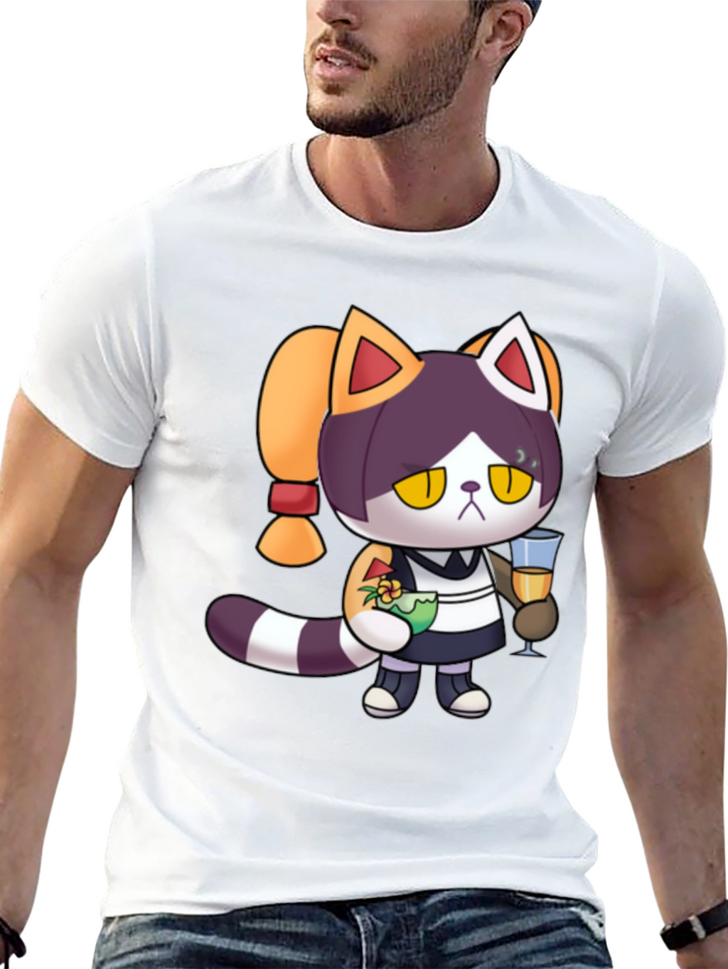 Cool Cat Bartender Graphic Tee