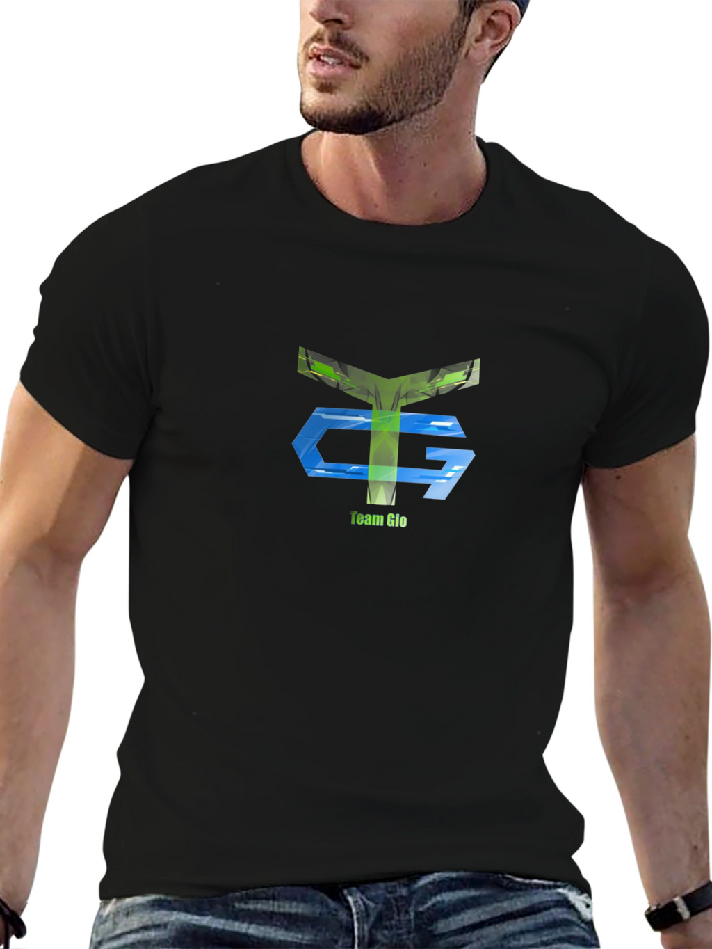 Team Glo Black Tee - Unique Design