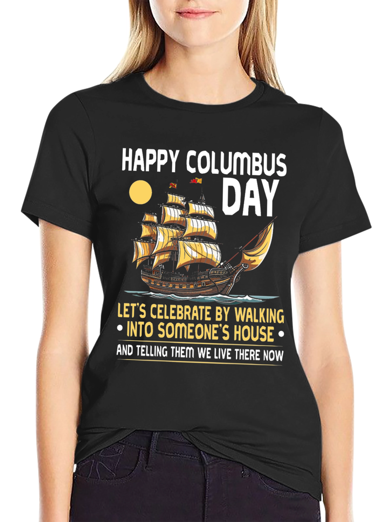 Happy Columbus Day T-Shirt: Celebrate with Humor