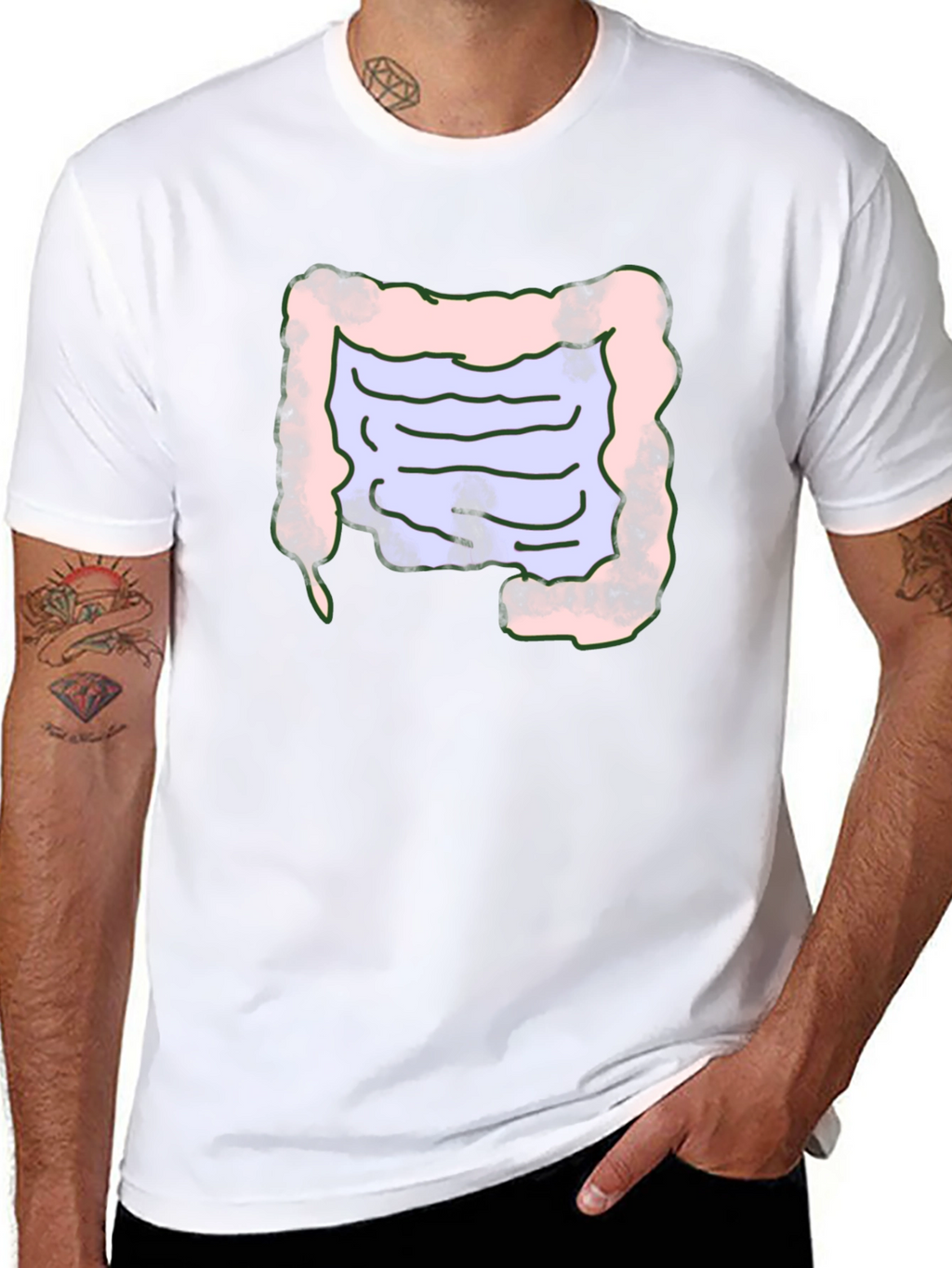 Intestine Graphic T-Shirt Funny Anatomy Tee