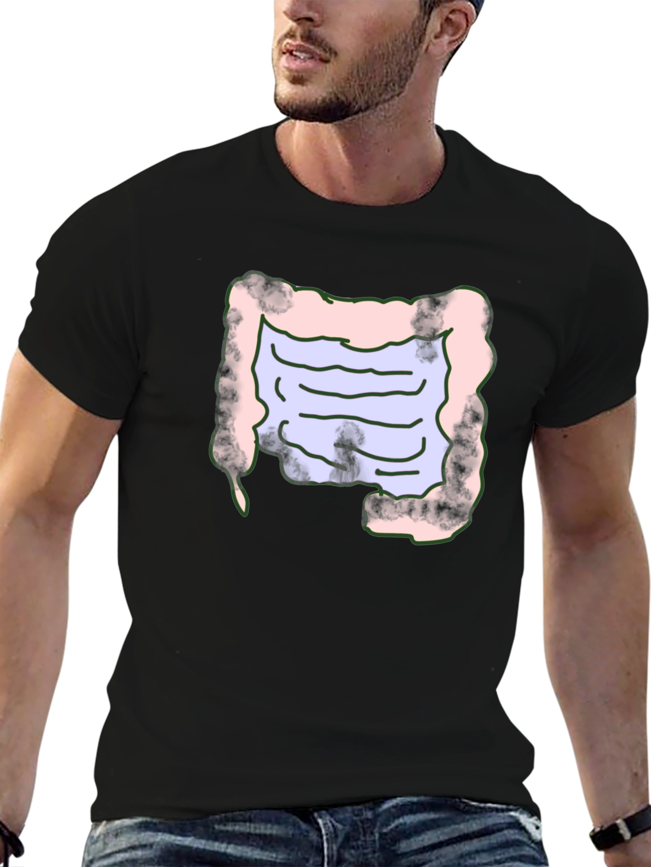 Intestine Graphic T-Shirt Funny Anatomy Tee
