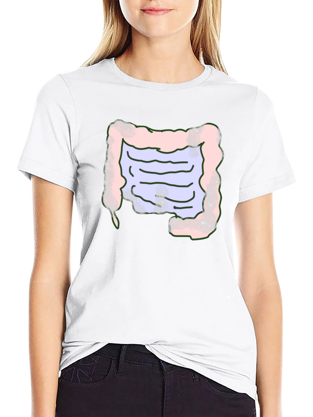Intestine Graphic T-Shirt Funny Anatomy Tee