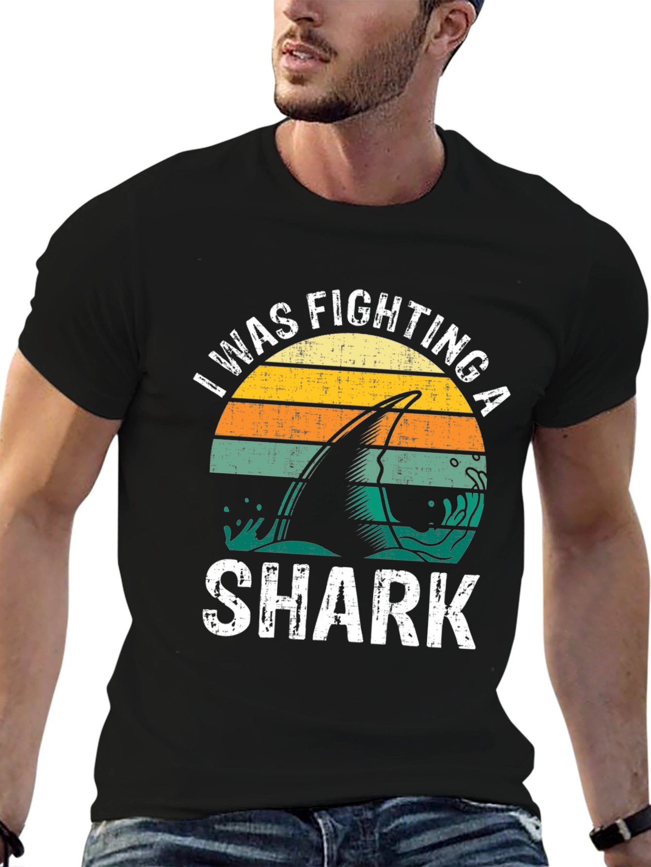 I Was Fighting A Shark Graphic Tee