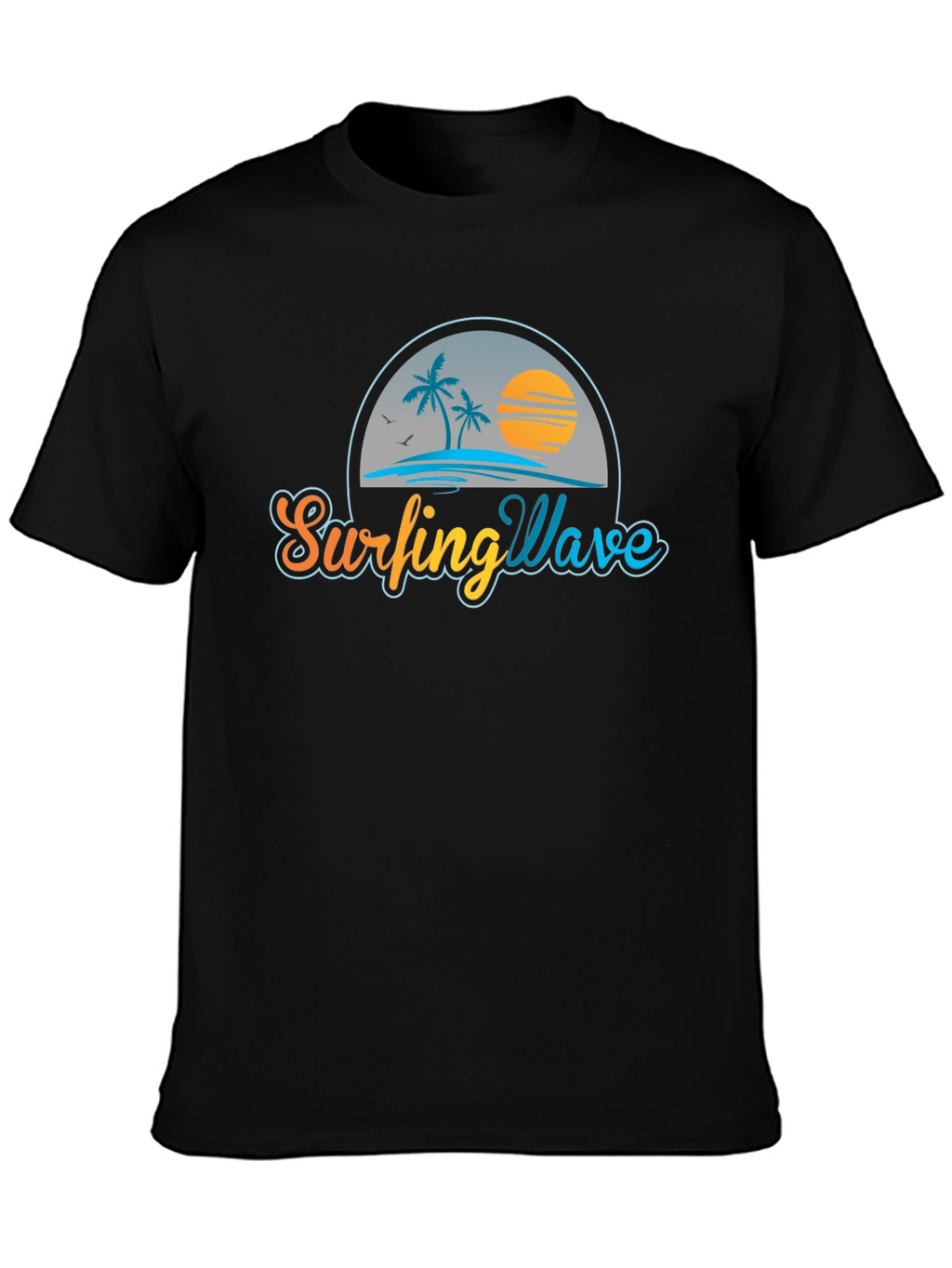 Surfing Wave Graphic Tee - Island Vibes