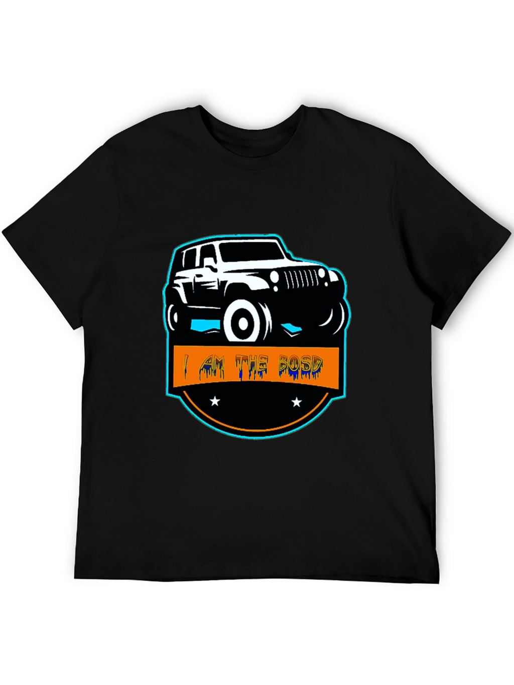 I AM THE BOSS Off-Road Jeep Black T-Shirt