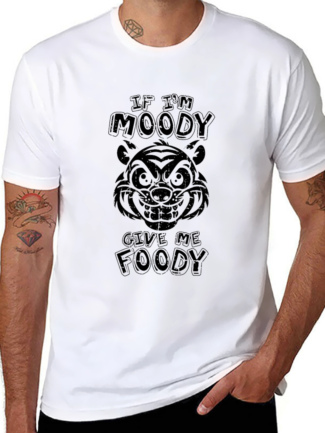 Moody Tiger Foody Black T-Shirt