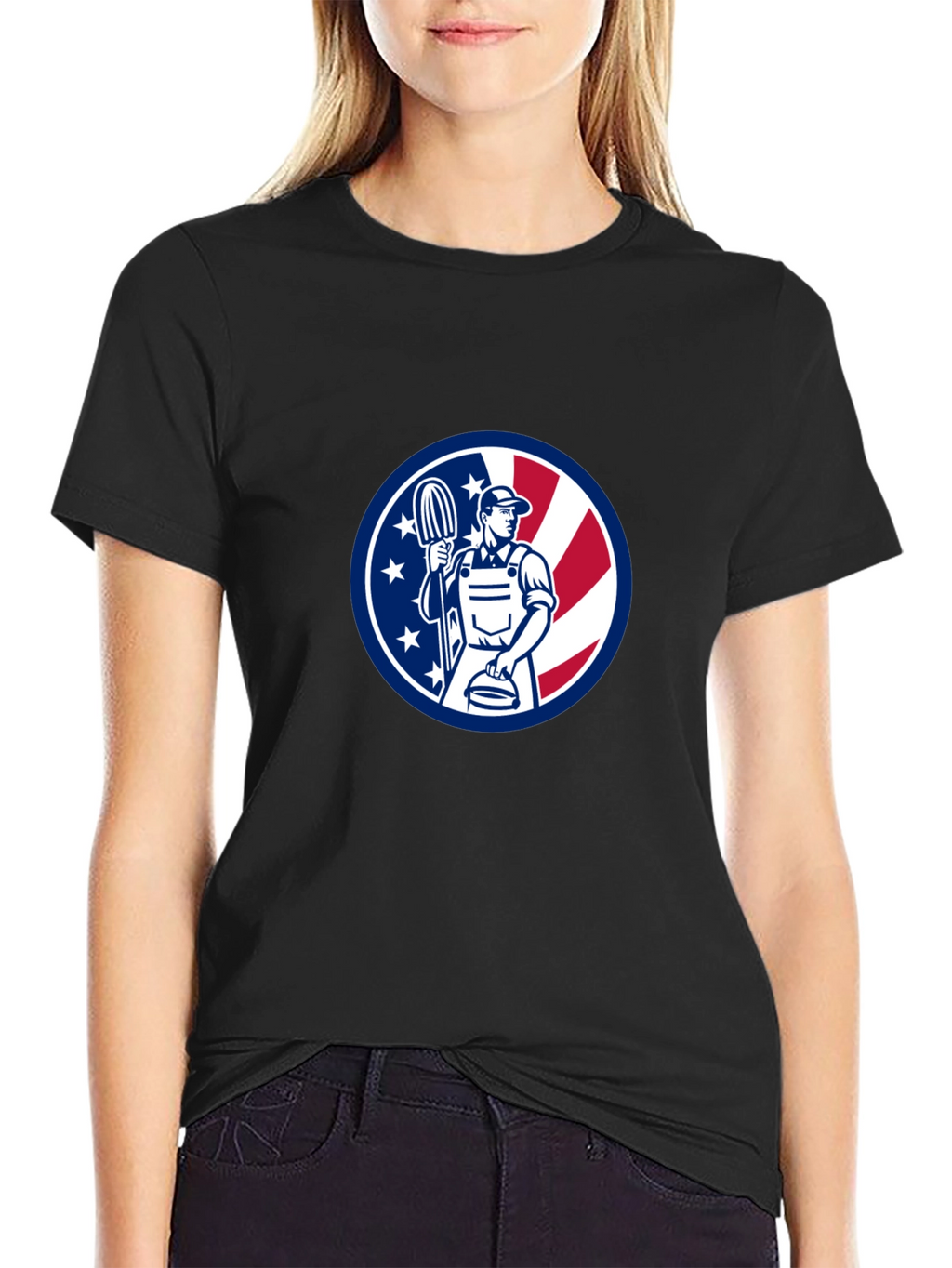 Patriotic Plumber Graphic T-Shirt