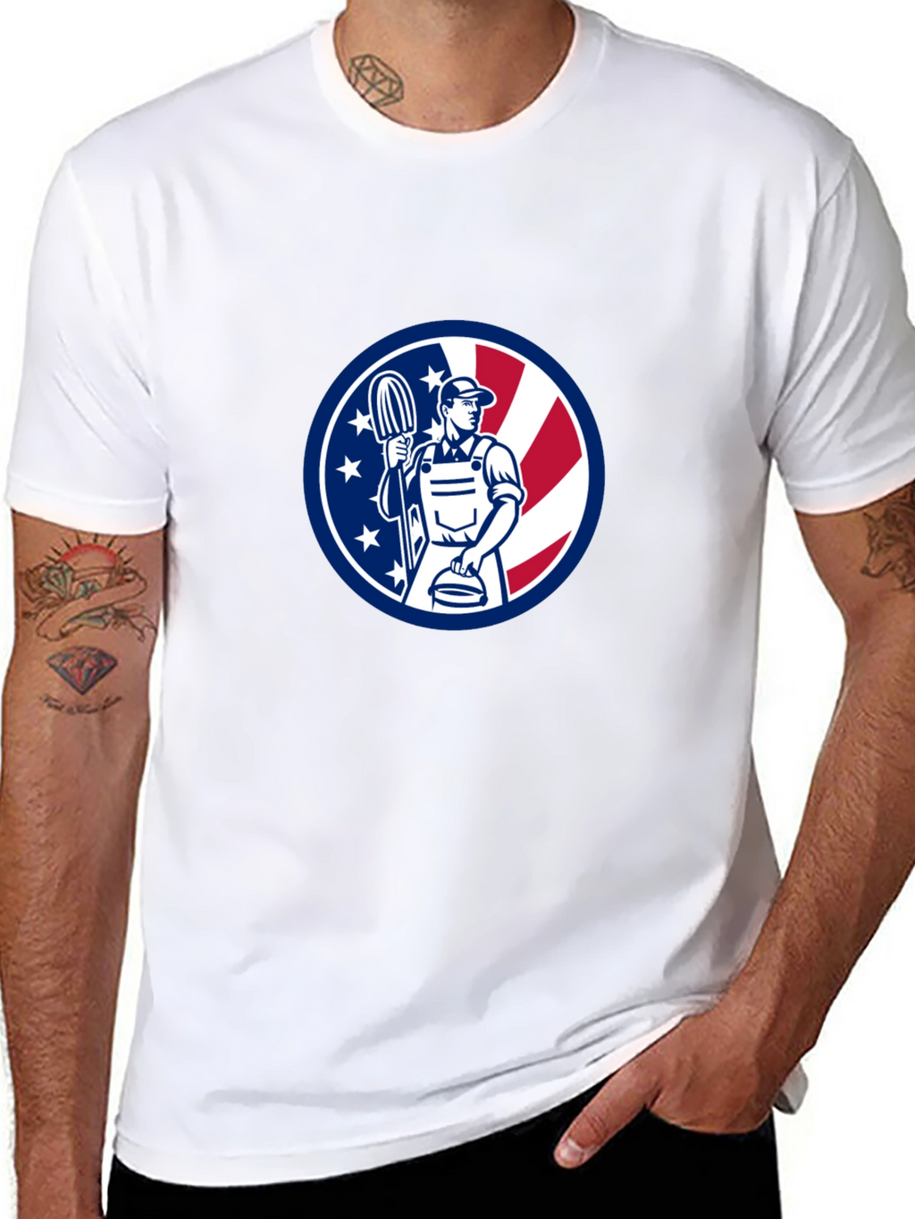 Patriotic Plumber Graphic T-Shirt