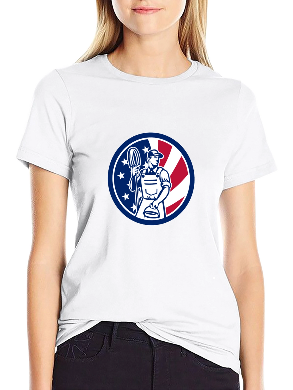 Patriotic Plumber Graphic T-Shirt