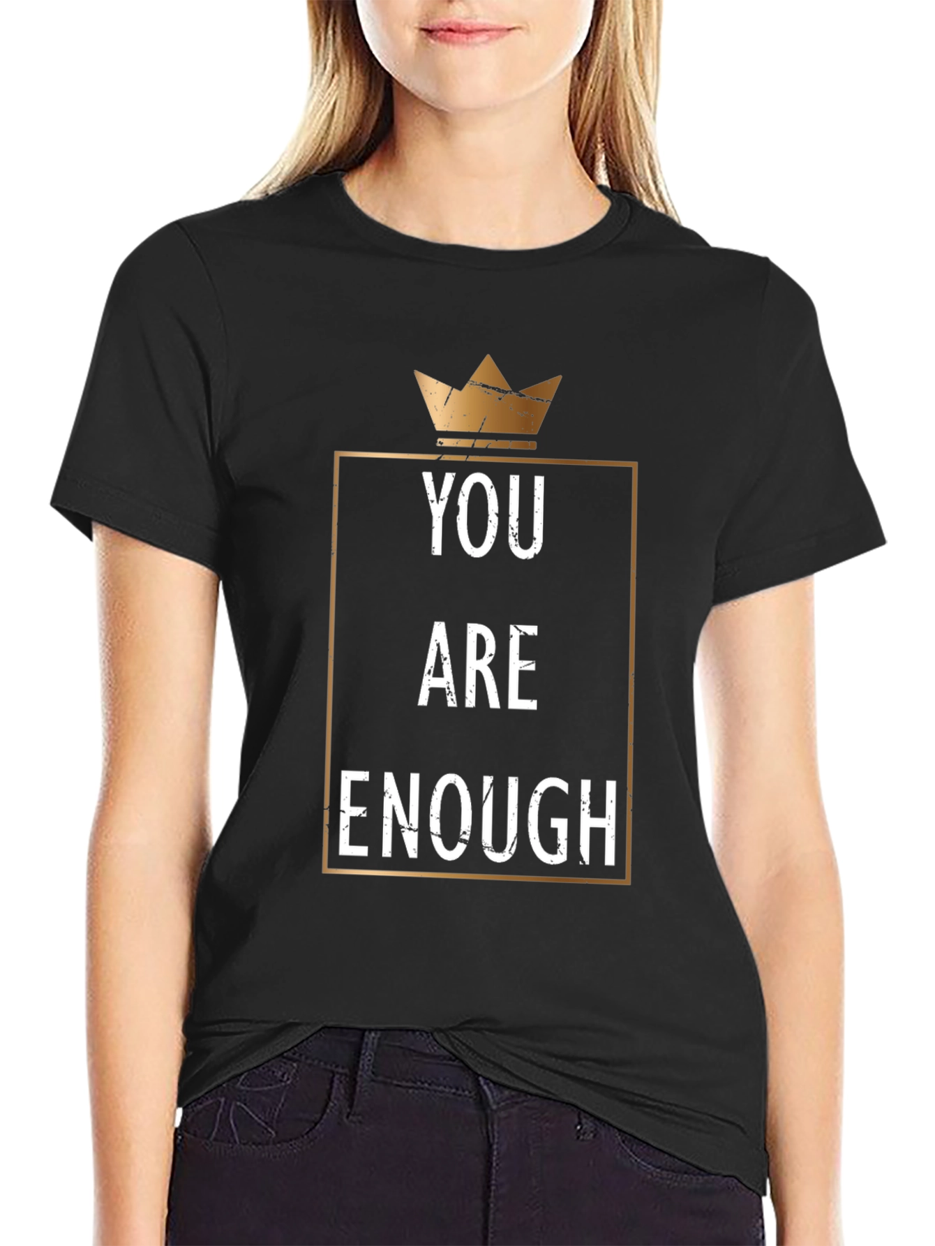 You Are Enough Graphic T-Shirt - Black