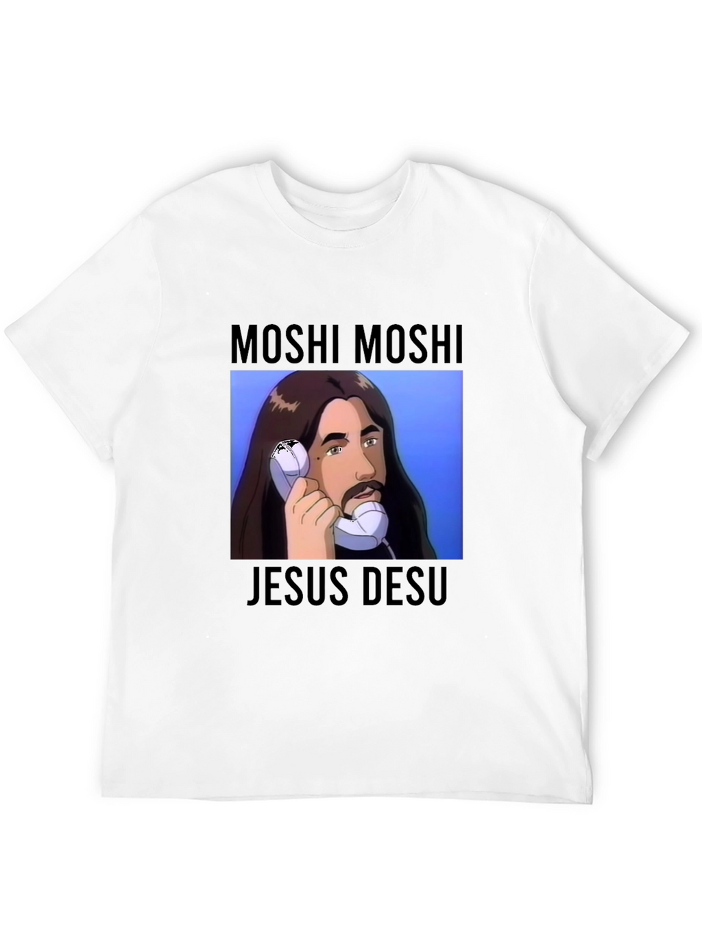 Moshi Moshi Jesus Desu Graphic Tee