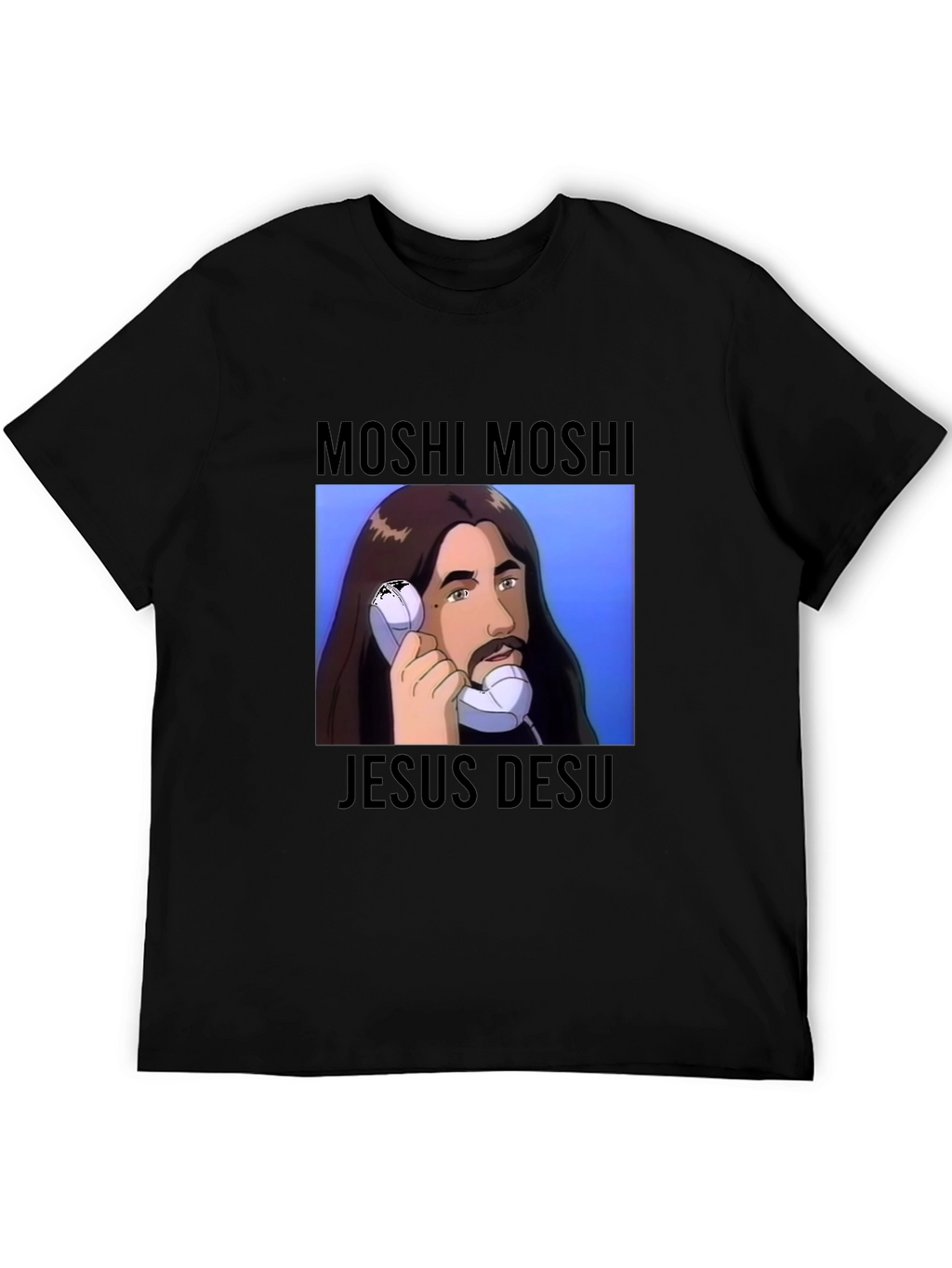 Moshi Moshi Jesus Desu Graphic Tee