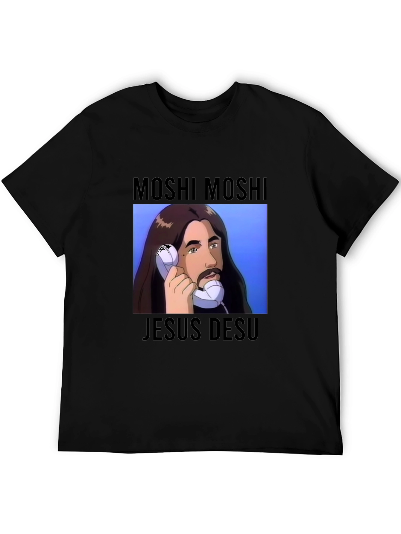 Moshi Moshi Jesus Desu Graphic Tee