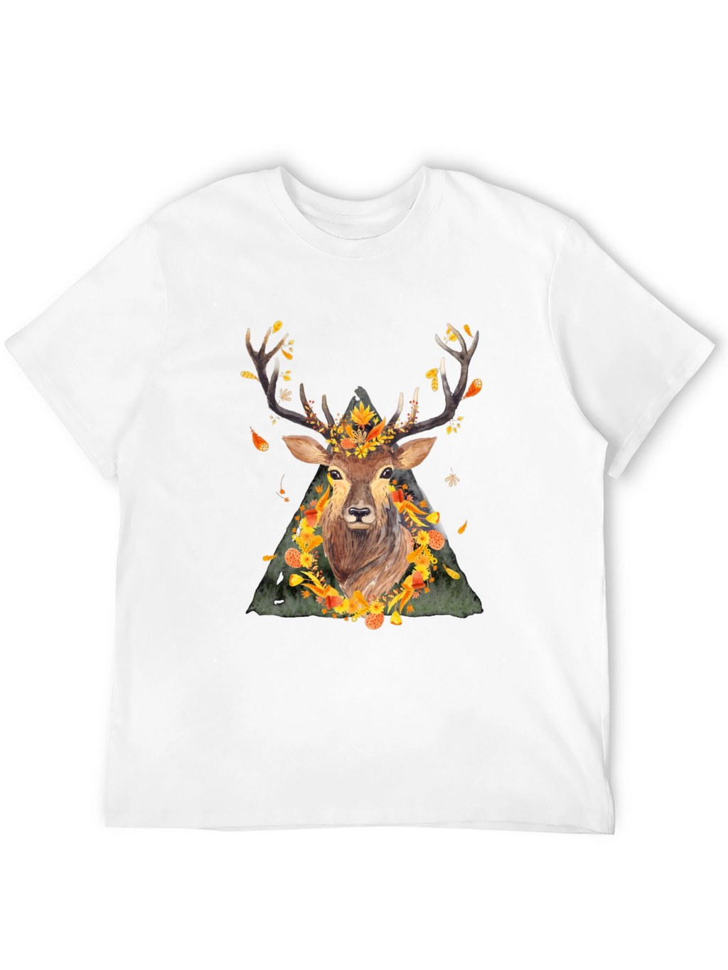 Autumn Deer Graphic Tee - Nature Inspired Shirt