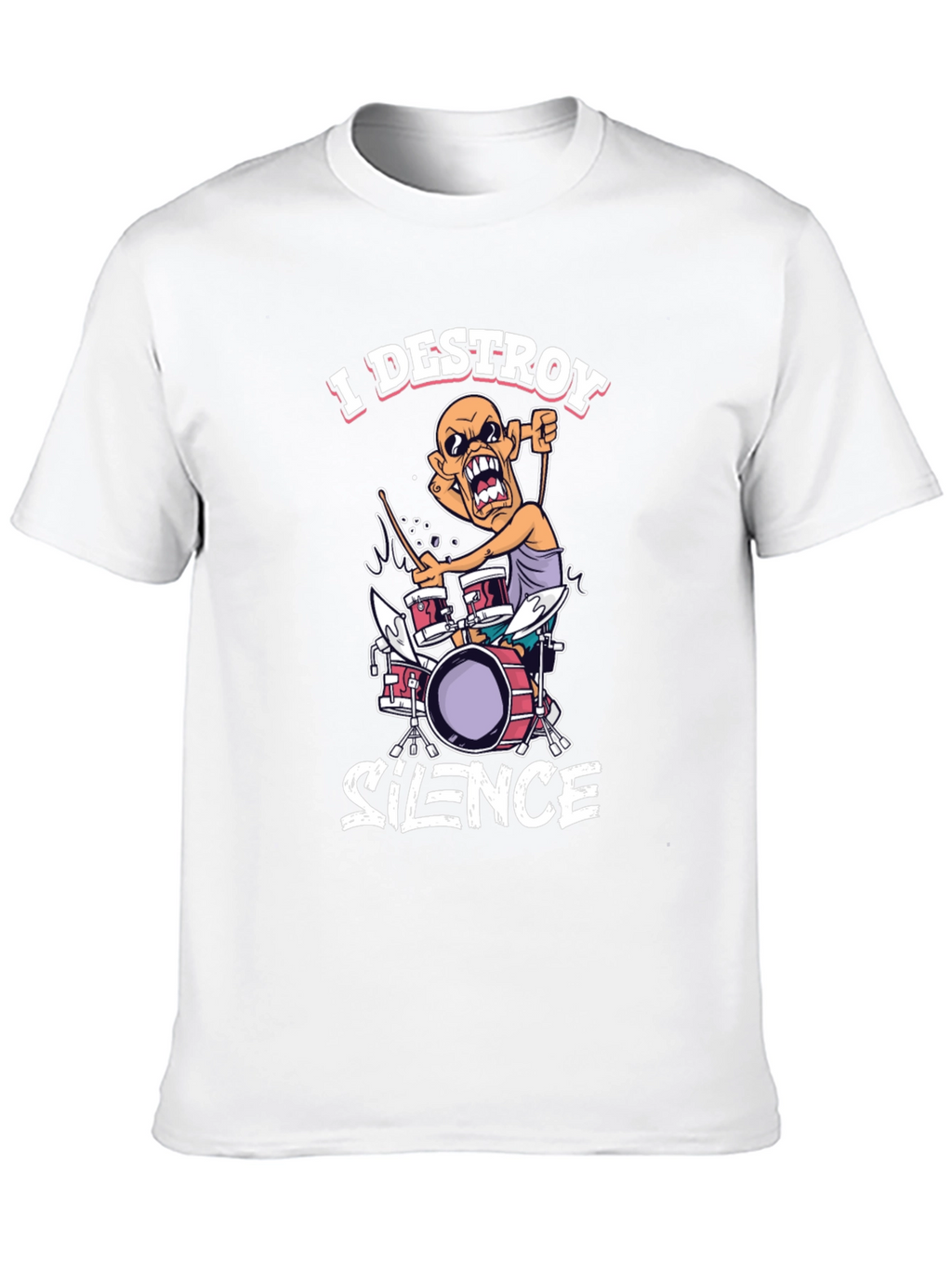 I Destroy Silence Drummer Graphic T-Shirt