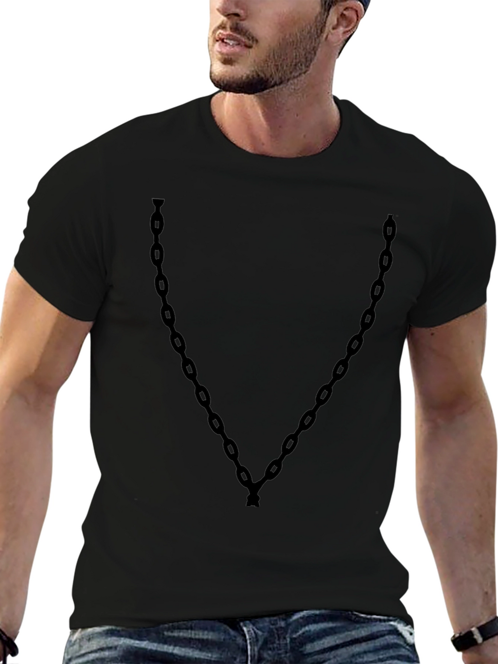 Chain Graphic T-Shirt - Casual Streetwear
