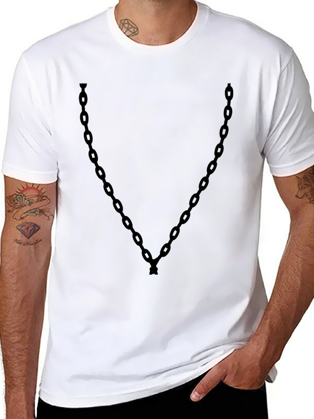 Chain Graphic T-Shirt - Casual Streetwear