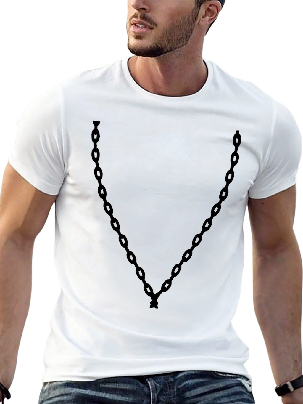 Chain Graphic T-Shirt - Casual Streetwear