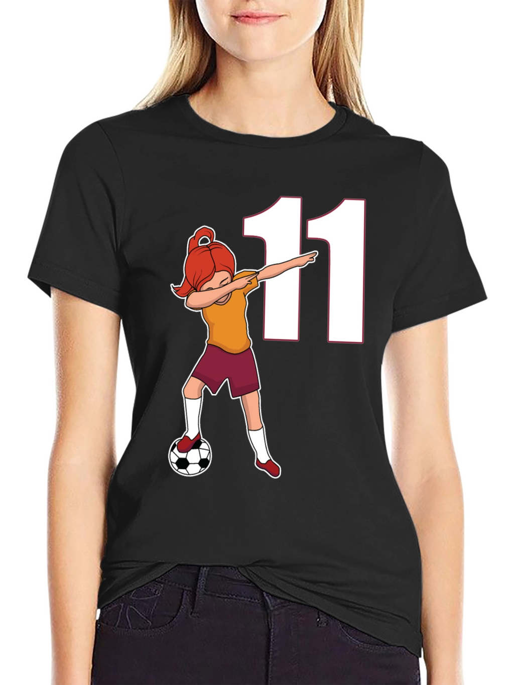 Soccer Girl Dab T-Shirt Number 11
