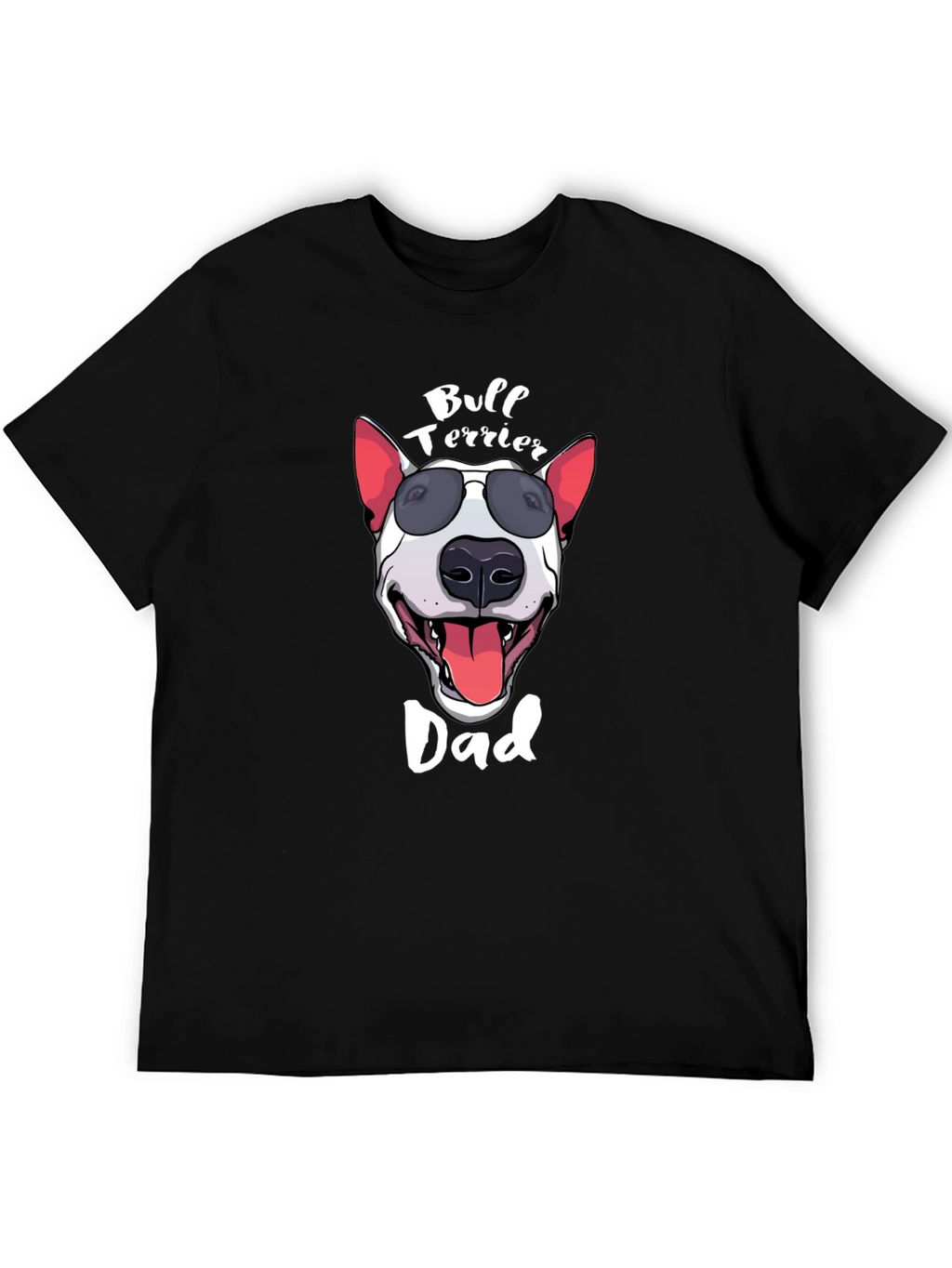 Bull Terrier Dad Graphic Tee - Black