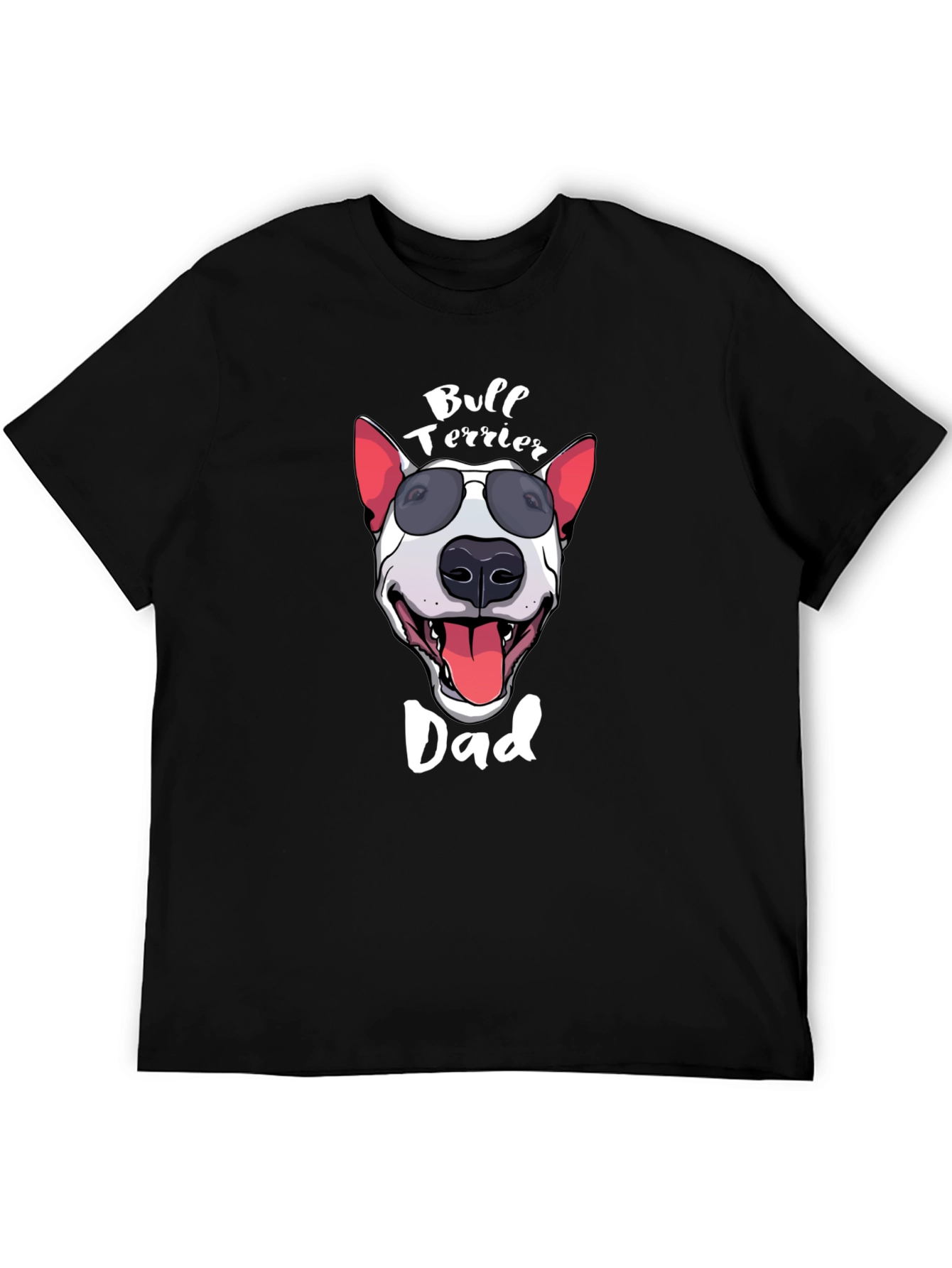 Bull Terrier Dad Graphic Tee - Black