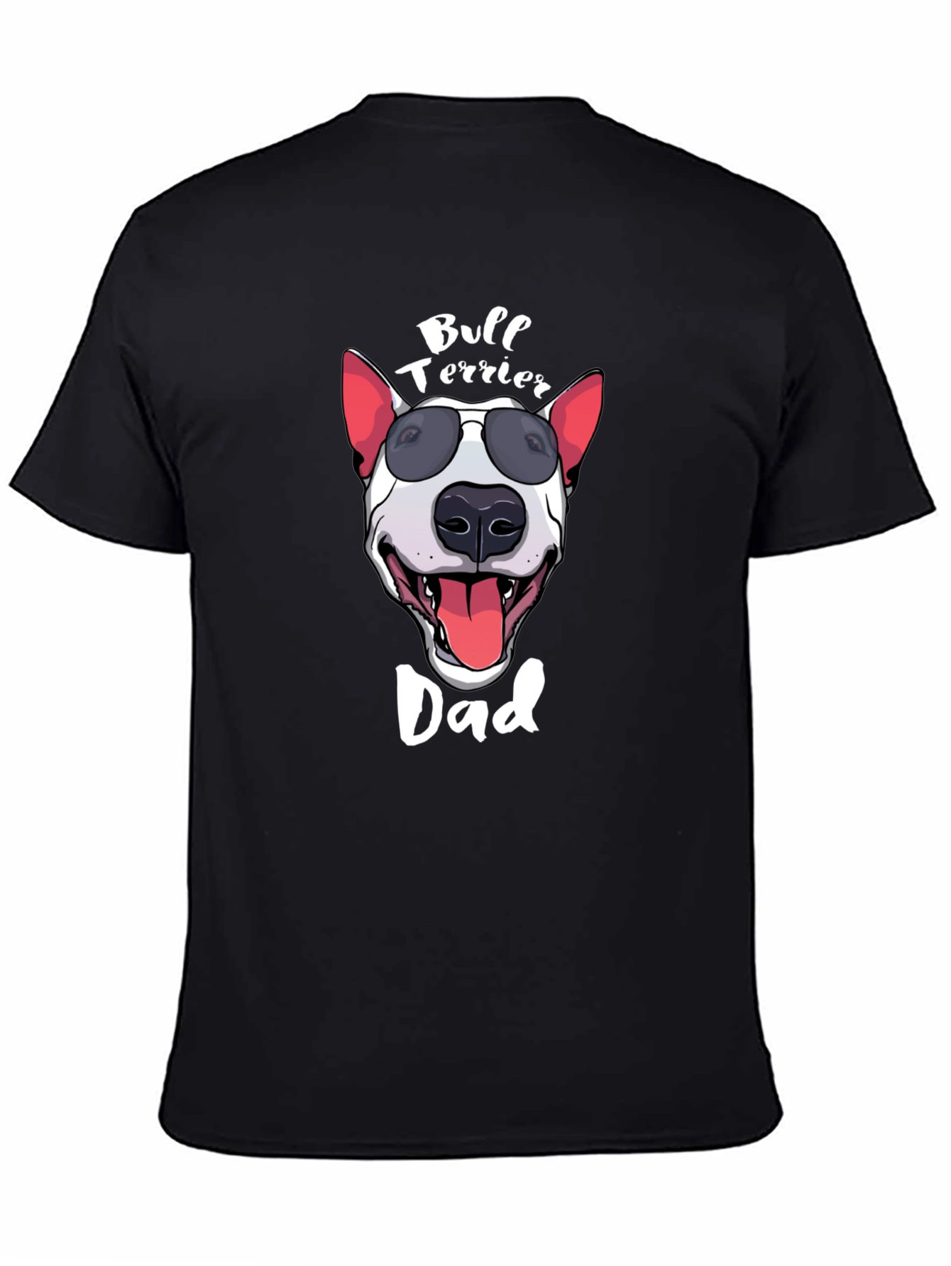 Bull Terrier Dad Graphic Tee - Black