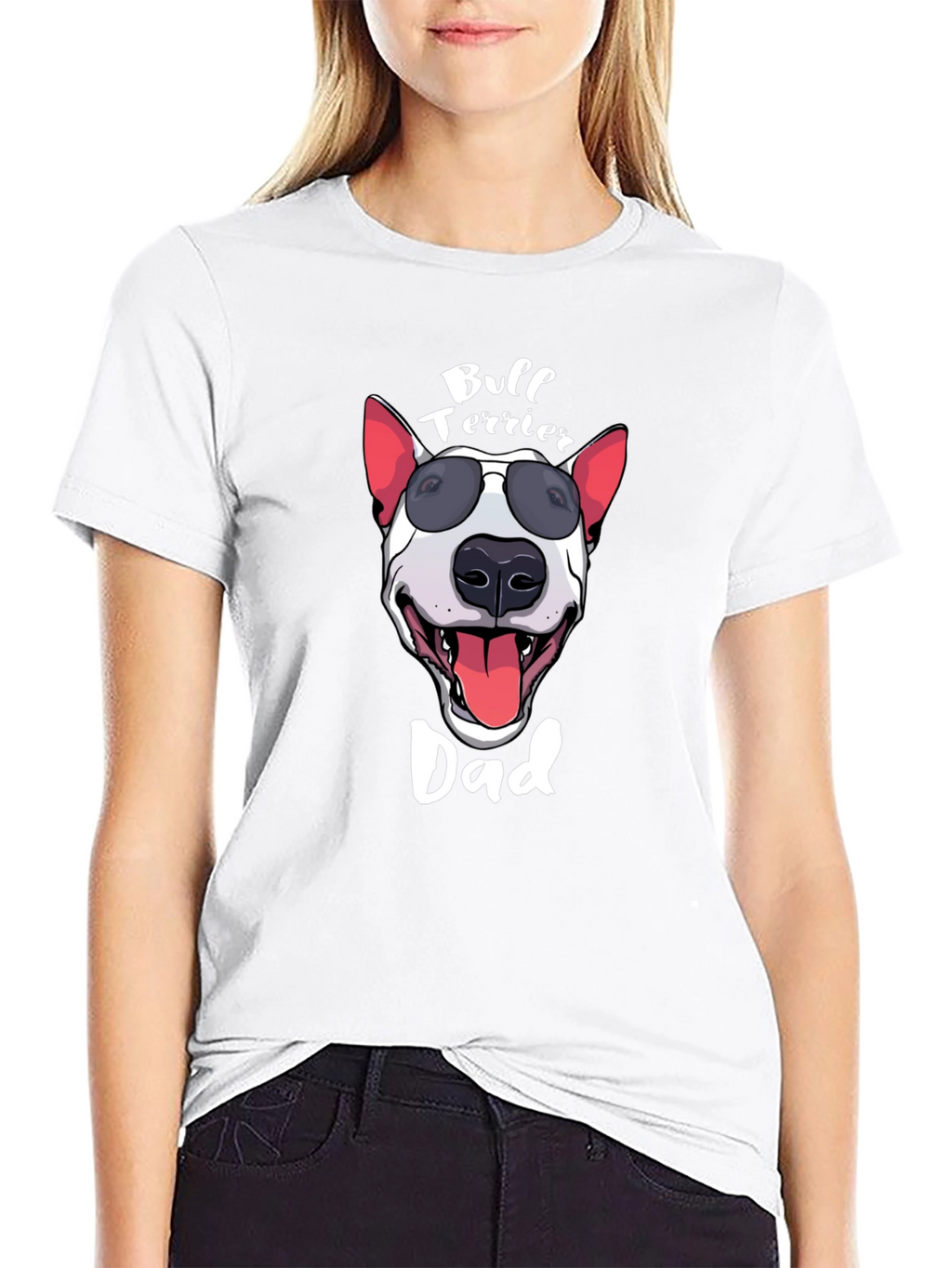 Bull Terrier Dad Graphic Tee - Black