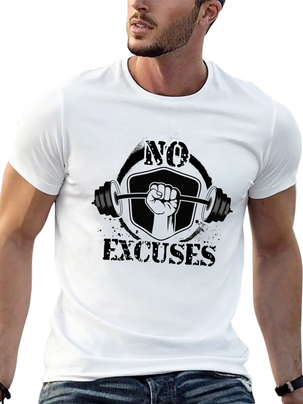 No Excuses Graphic T-Shirt - Black
