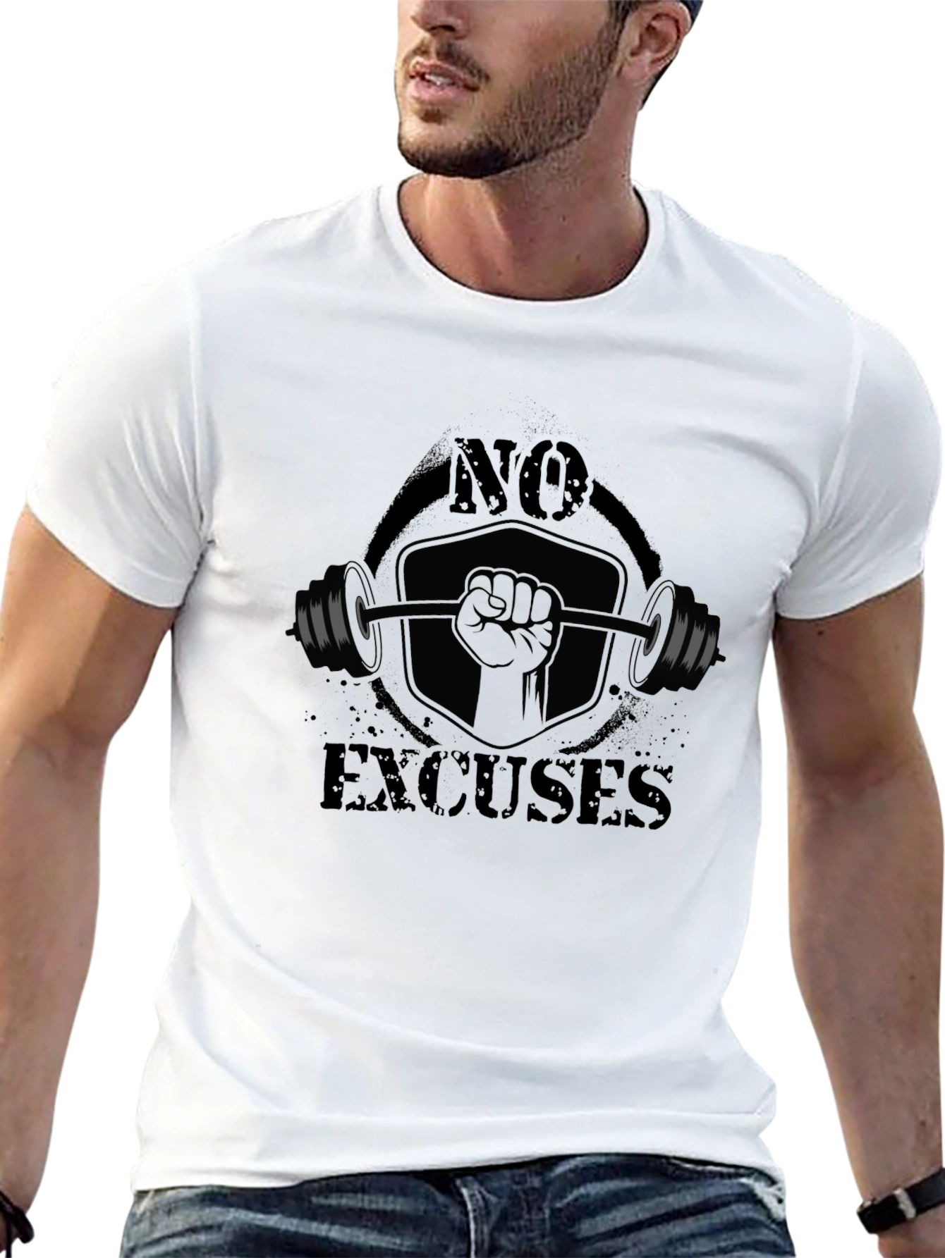 No Excuses Graphic T-Shirt - Black