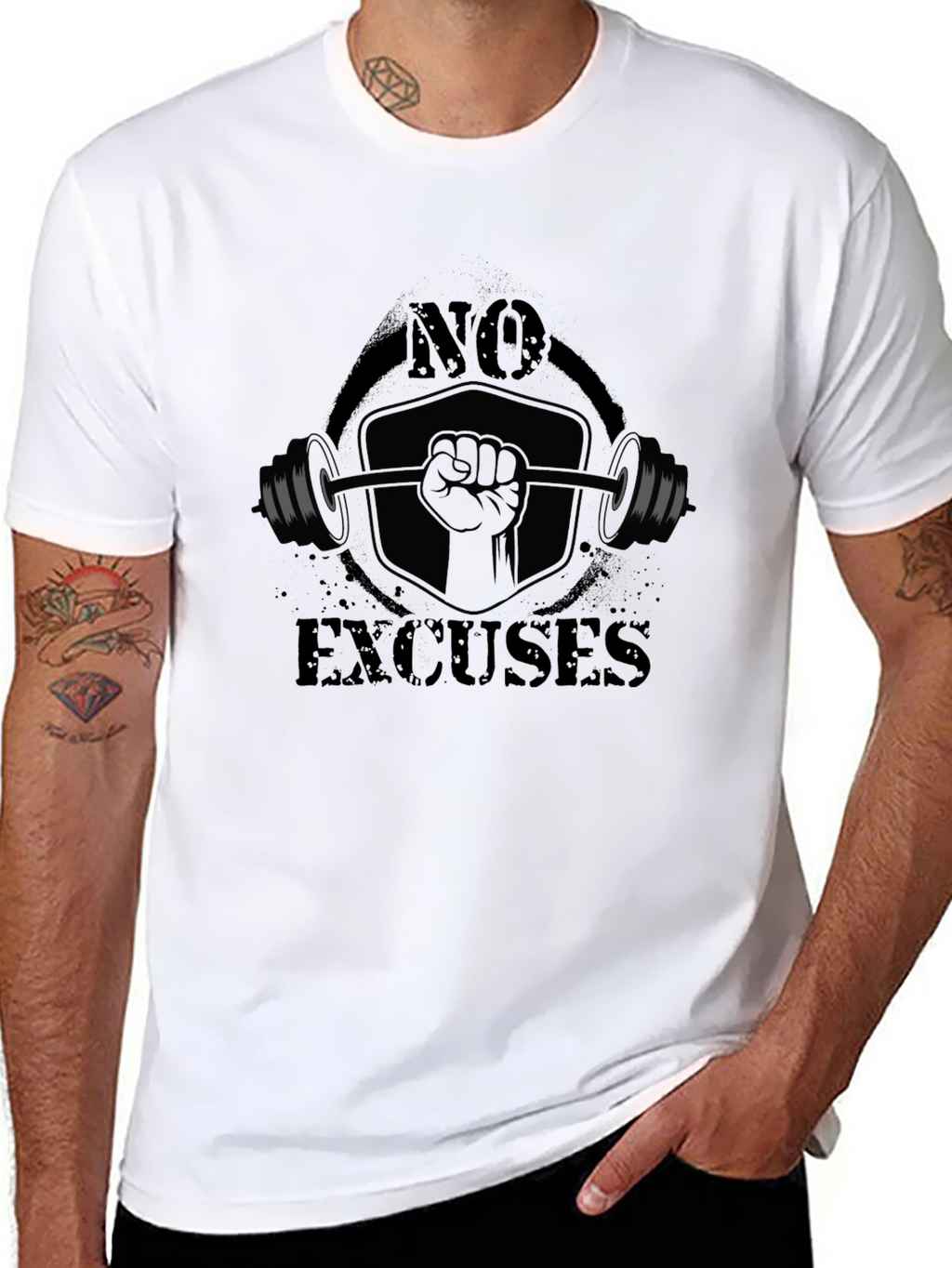 No Excuses Graphic T-Shirt - Black
