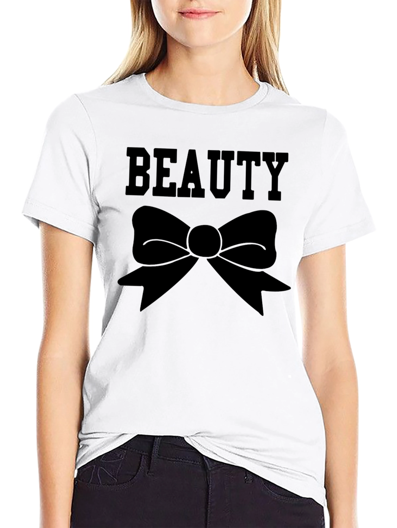 Beauty Bow T-Shirt - Classic Black Tee