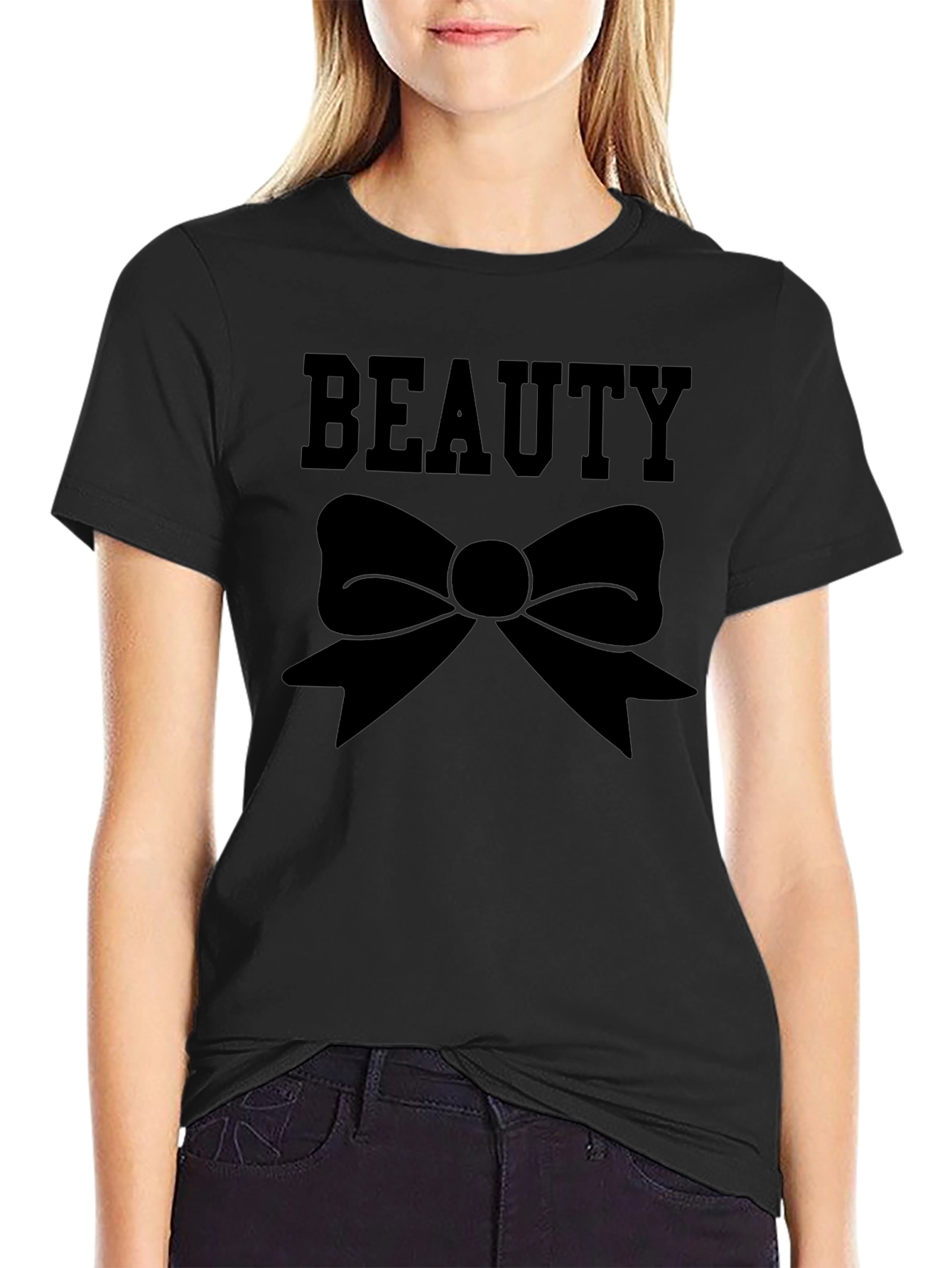 Beauty Bow T-Shirt - Classic Black Tee