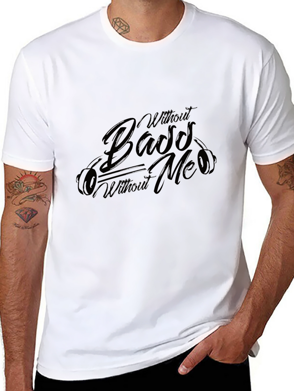 Without Bass Without Me Black T-Shirt