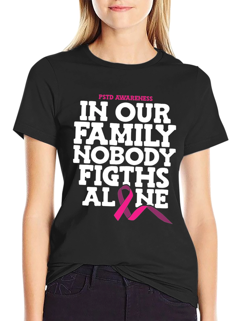 PTSD Awareness T-Shirt - Nobody Fights Alone