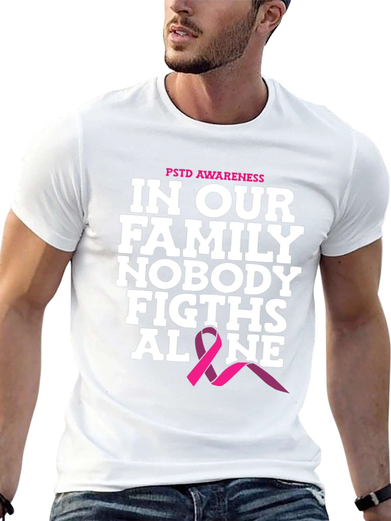PTSD Awareness T-Shirt - Nobody Fights Alone