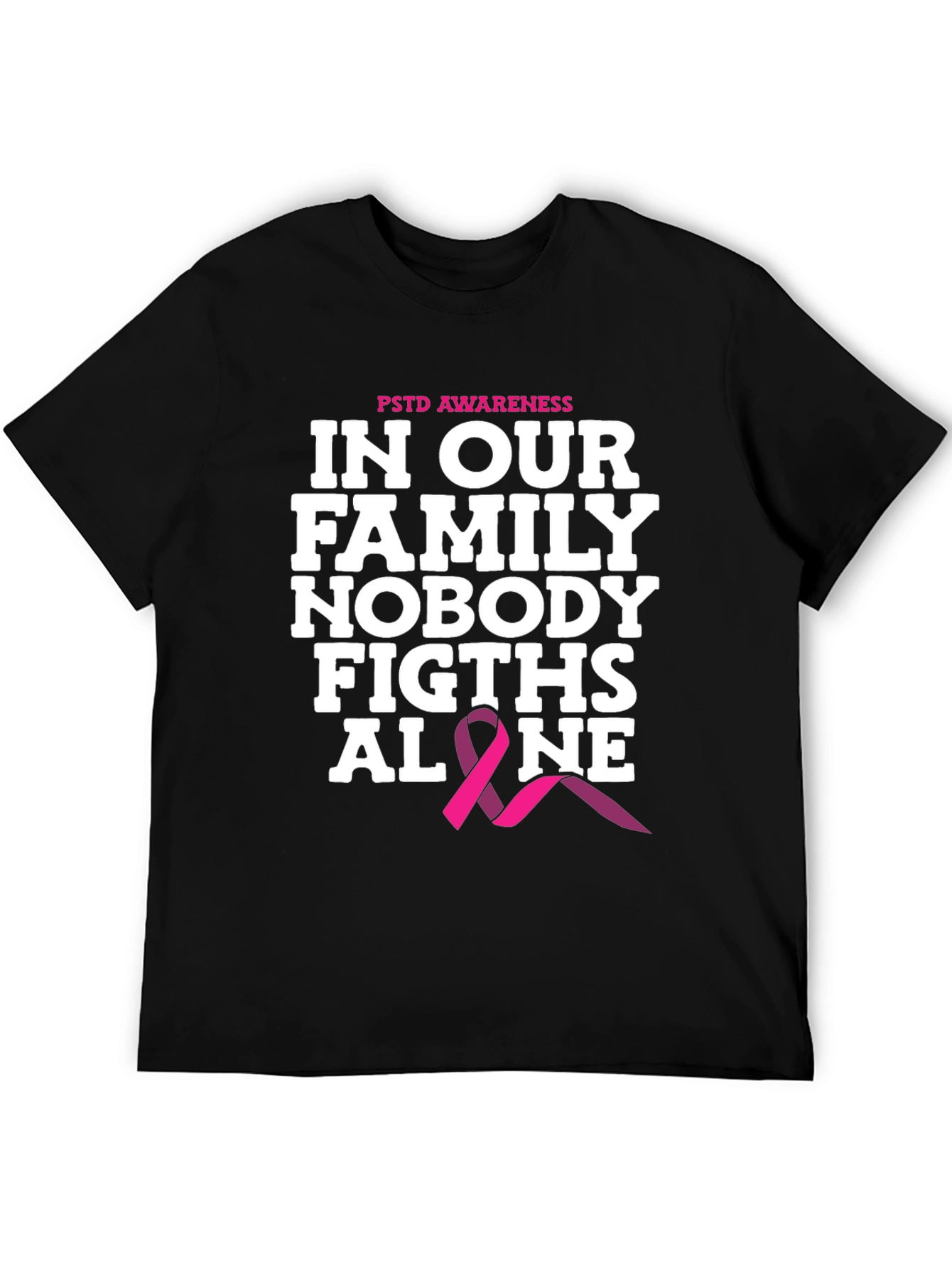 PTSD Awareness T-Shirt - Nobody Fights Alone