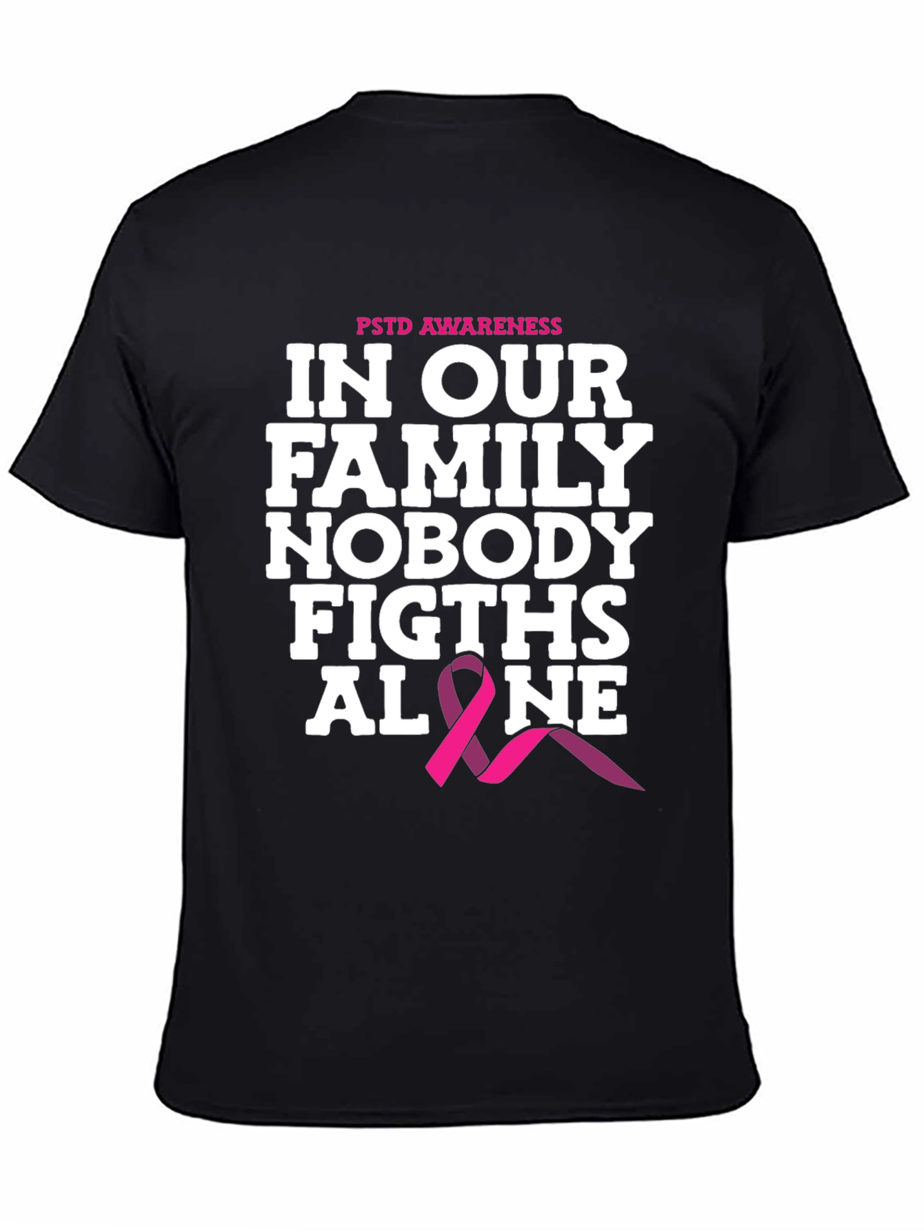 PTSD Awareness T-Shirt - Nobody Fights Alone