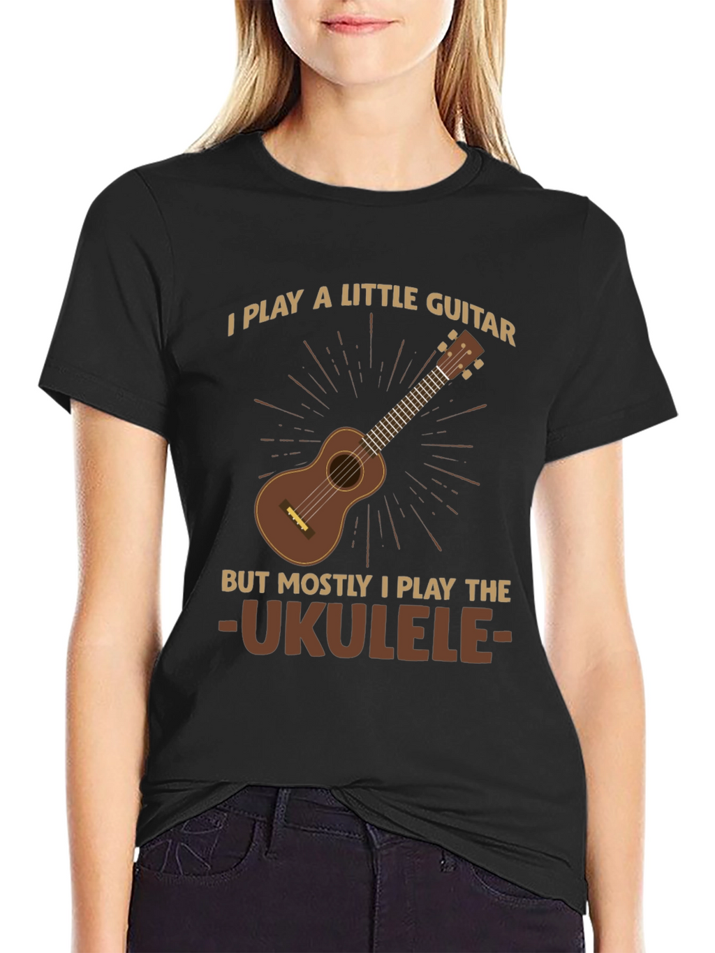 Ukulele Player Graphic T-Shirt