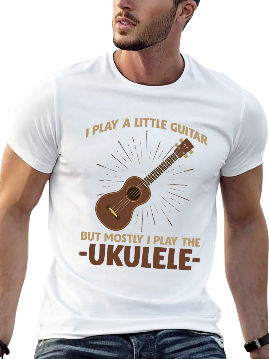 Ukulele Player Graphic T-Shirt