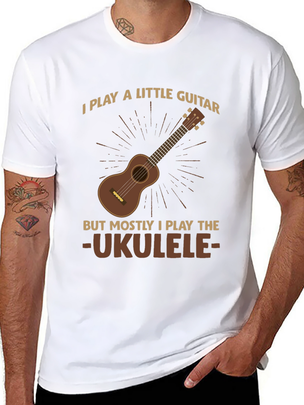 Ukulele Player Graphic T-Shirt