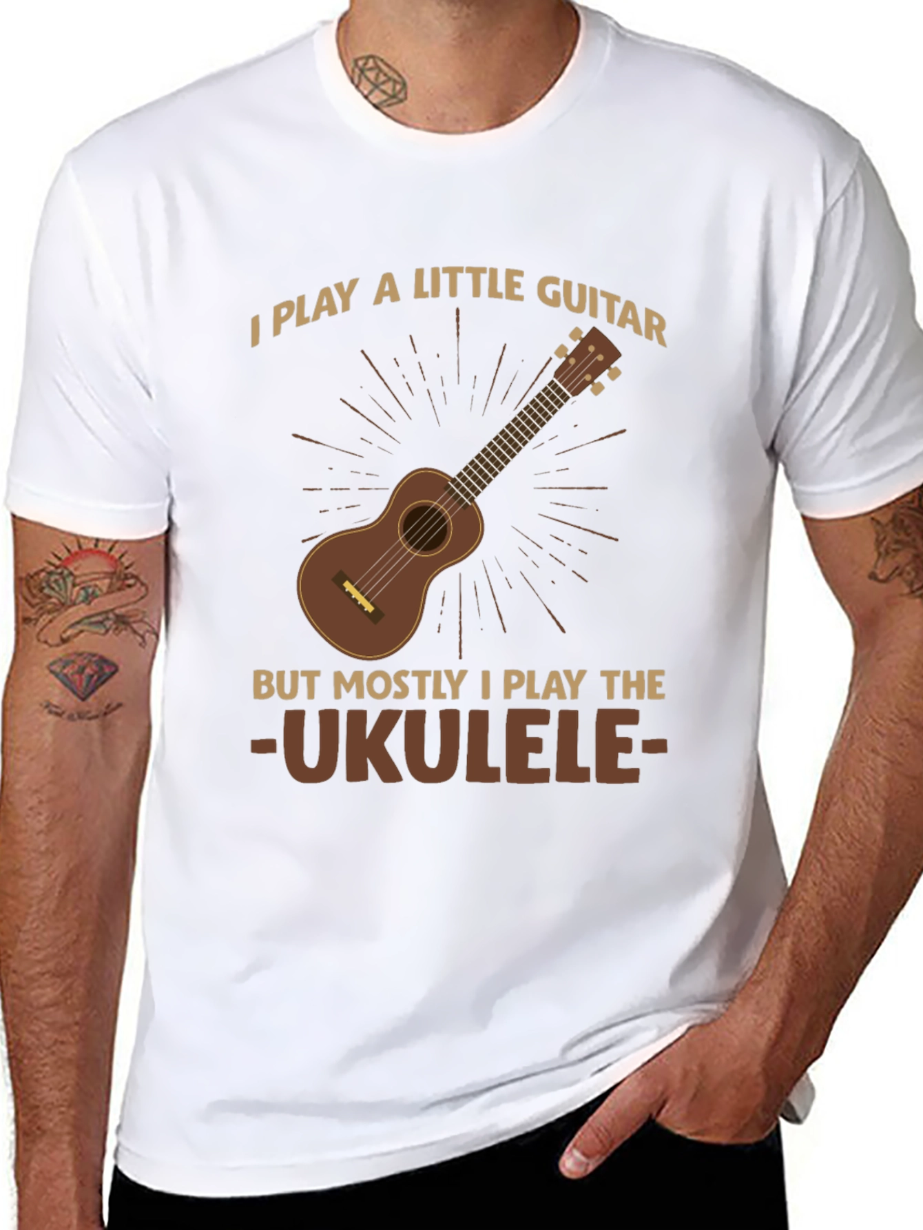 Ukulele Player Graphic T-Shirt