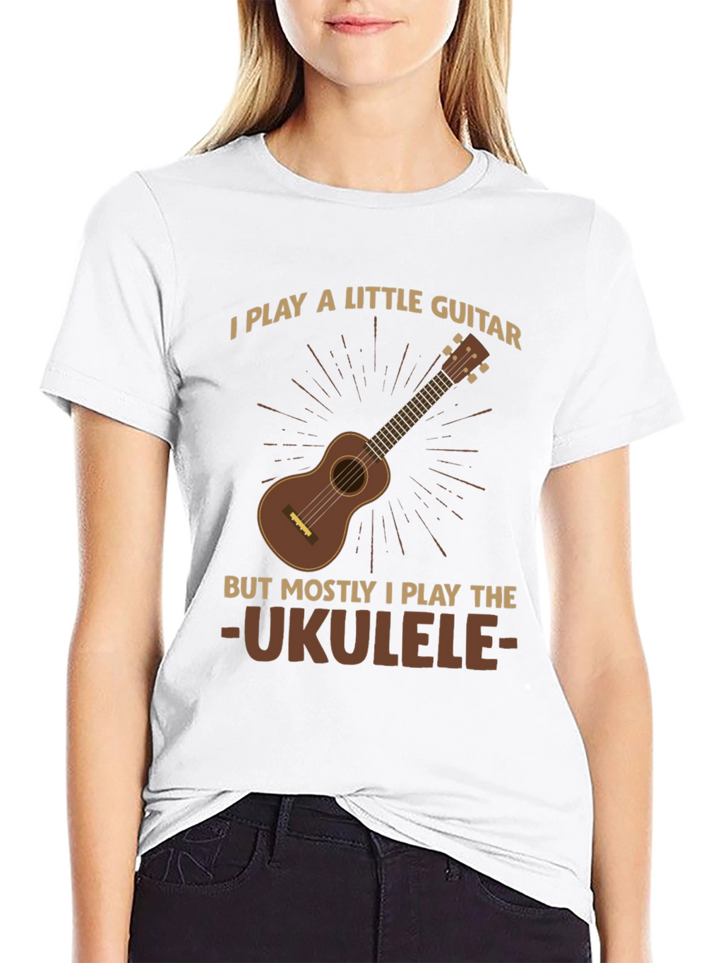 Ukulele Player Graphic T-Shirt