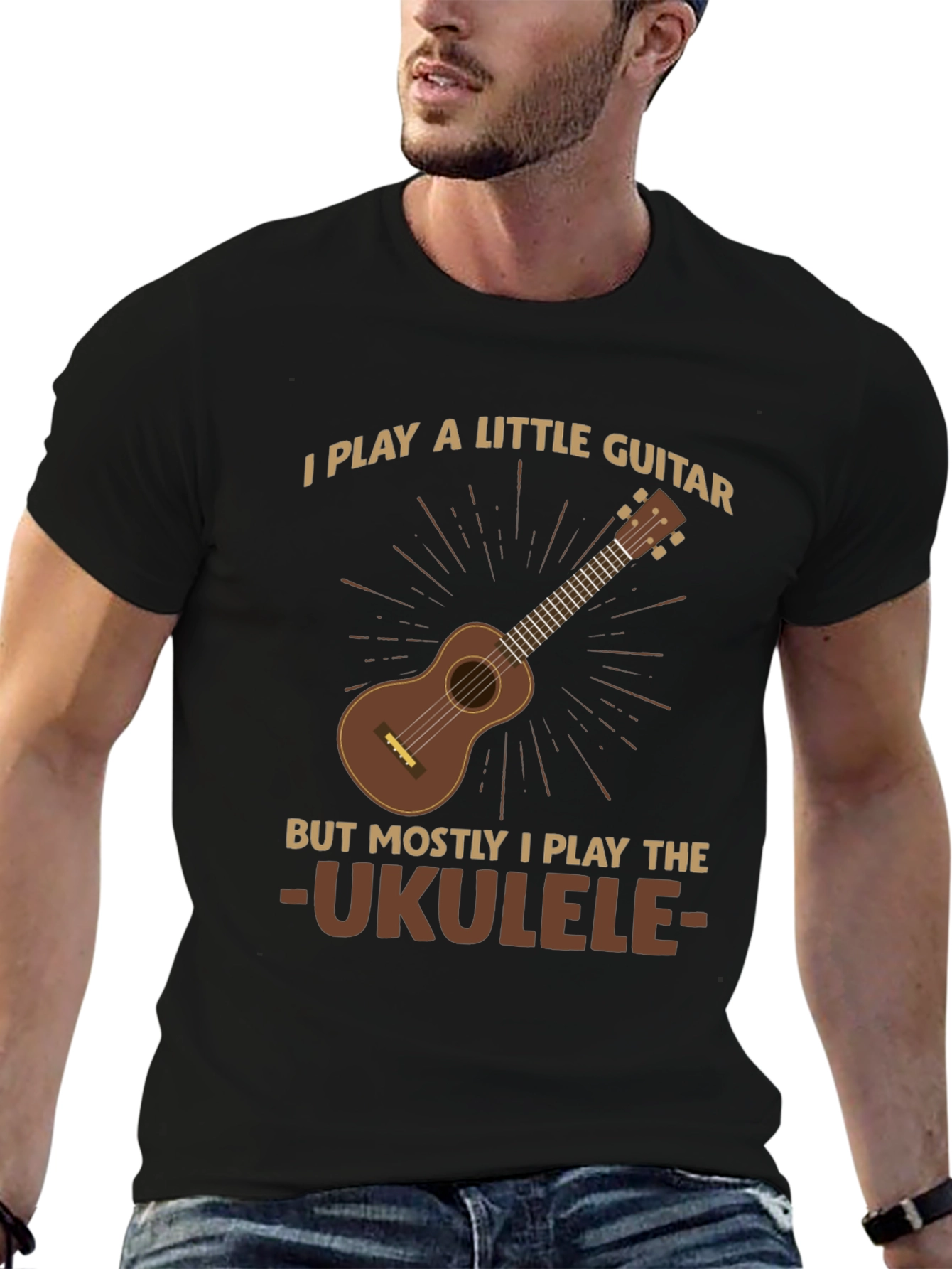Ukulele Player Graphic T-Shirt
