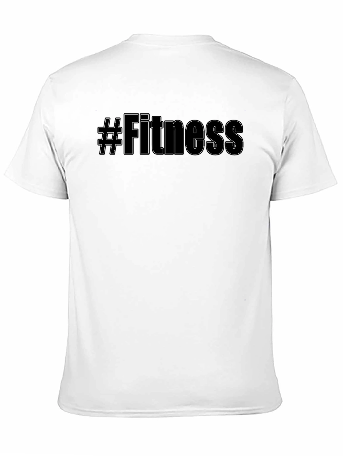 #Fitness Black Graphic Tee - Workout Motivation Shirt